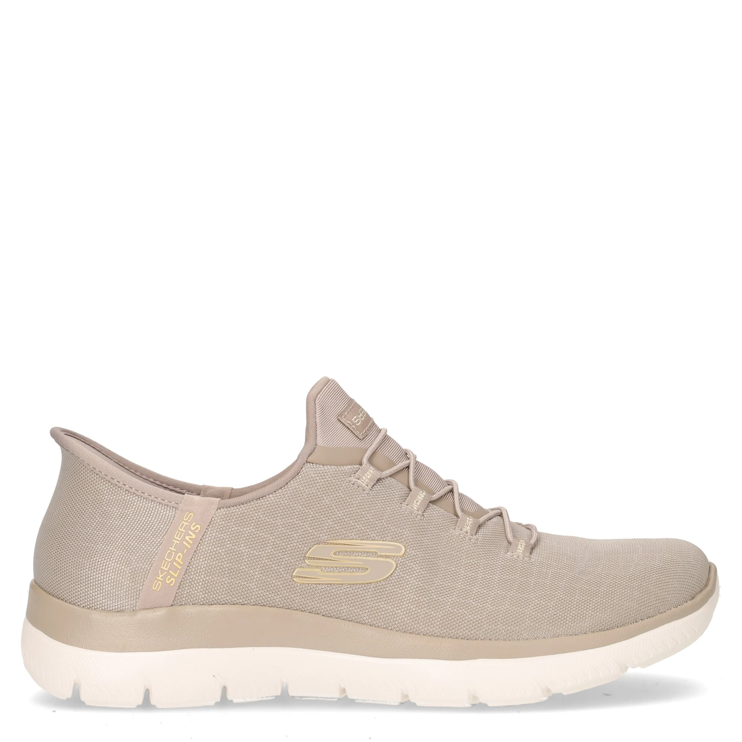 Summits classy night sneaker slip ins in tessuto taupe oro
