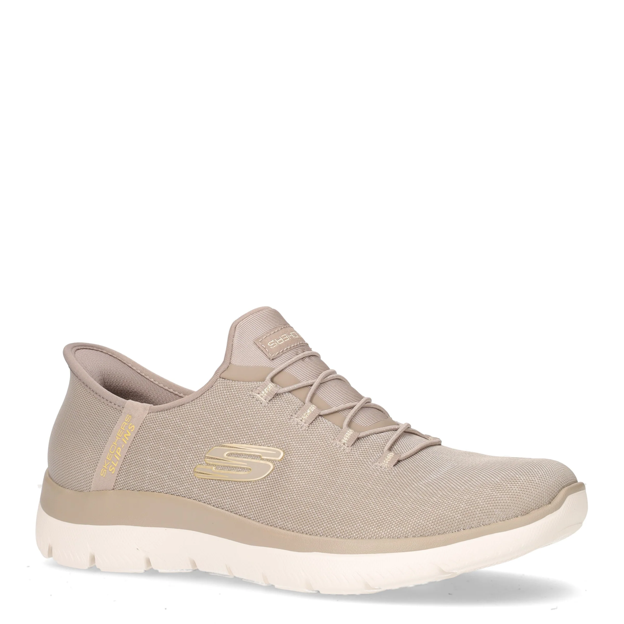 Summits classy night sneaker slip ins in tessuto taupe oro - Image 2