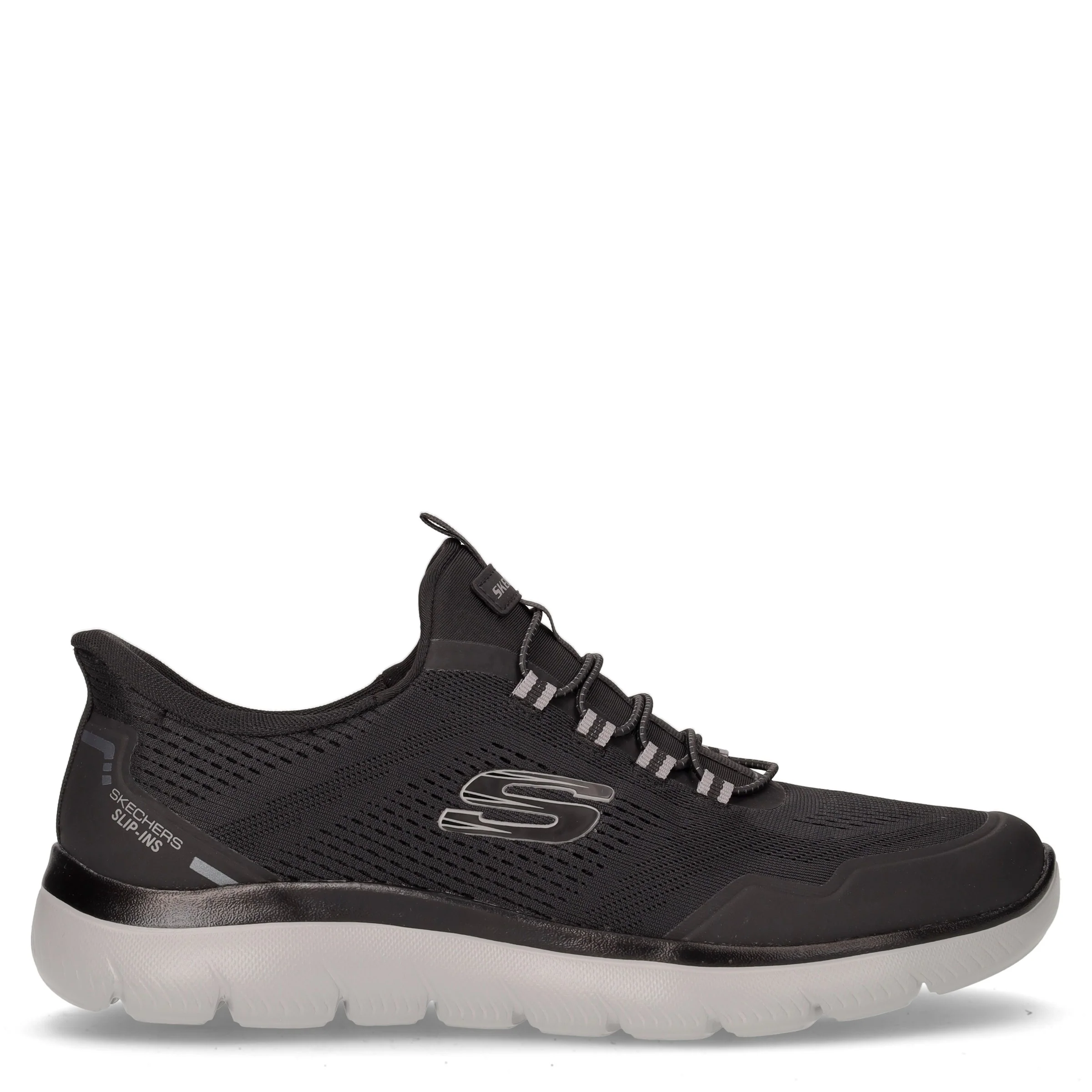 Summits top rate sneaker slip ins in tessuto nero grigio