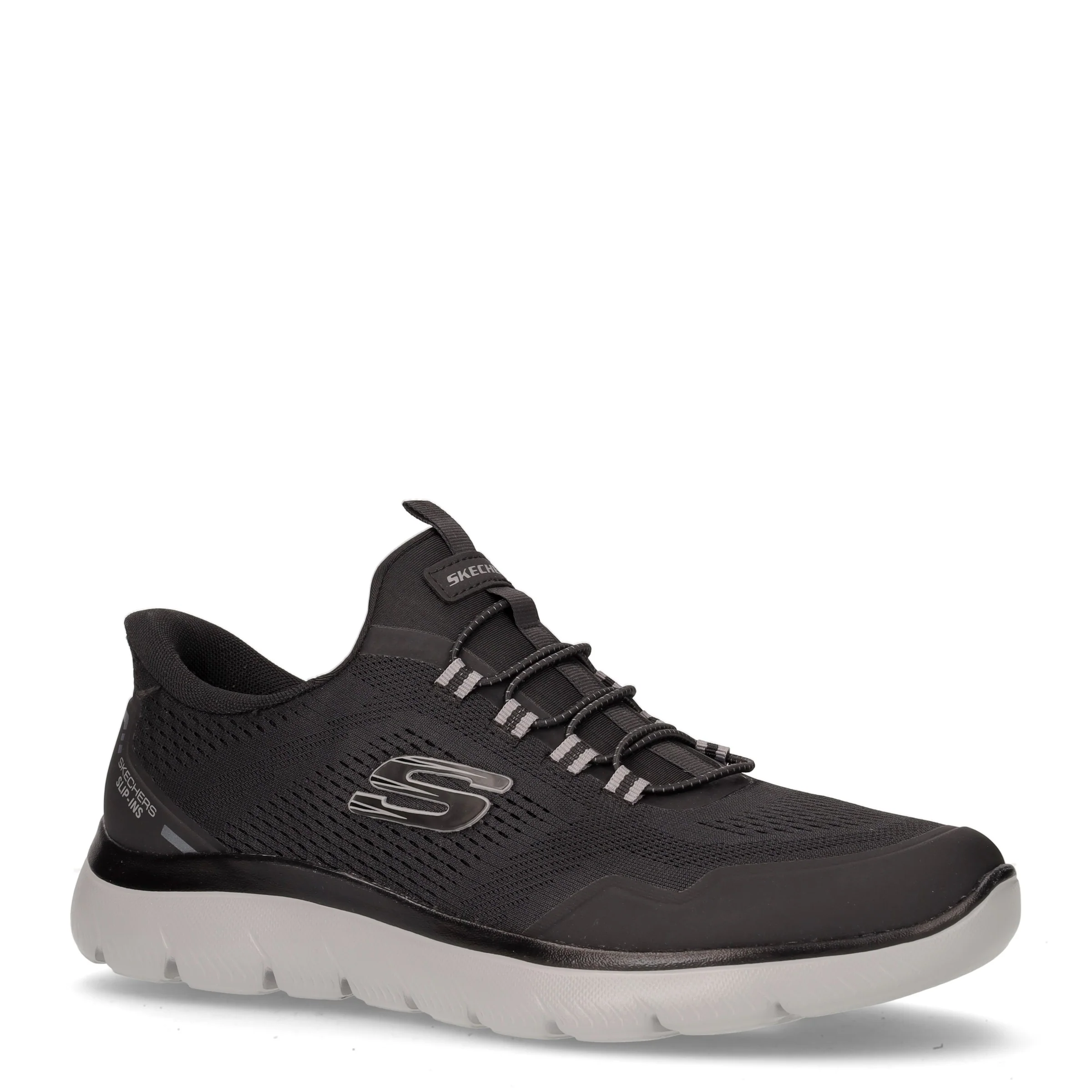 Summits top rate sneaker slip ins in tessuto nero grigio - Image 2