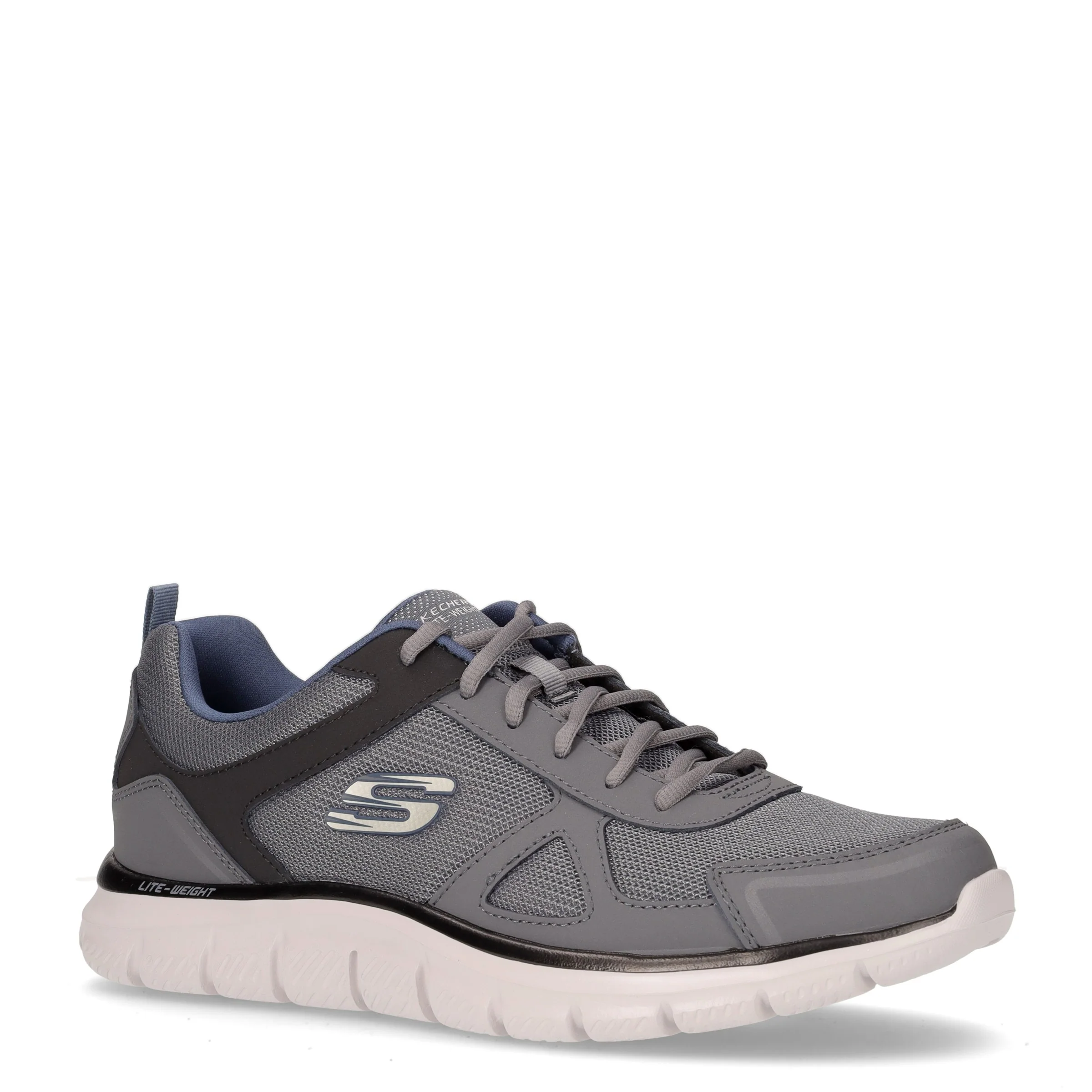 Track Scloric sneaker in ecopelle e tessuto grigio navy - Image 2