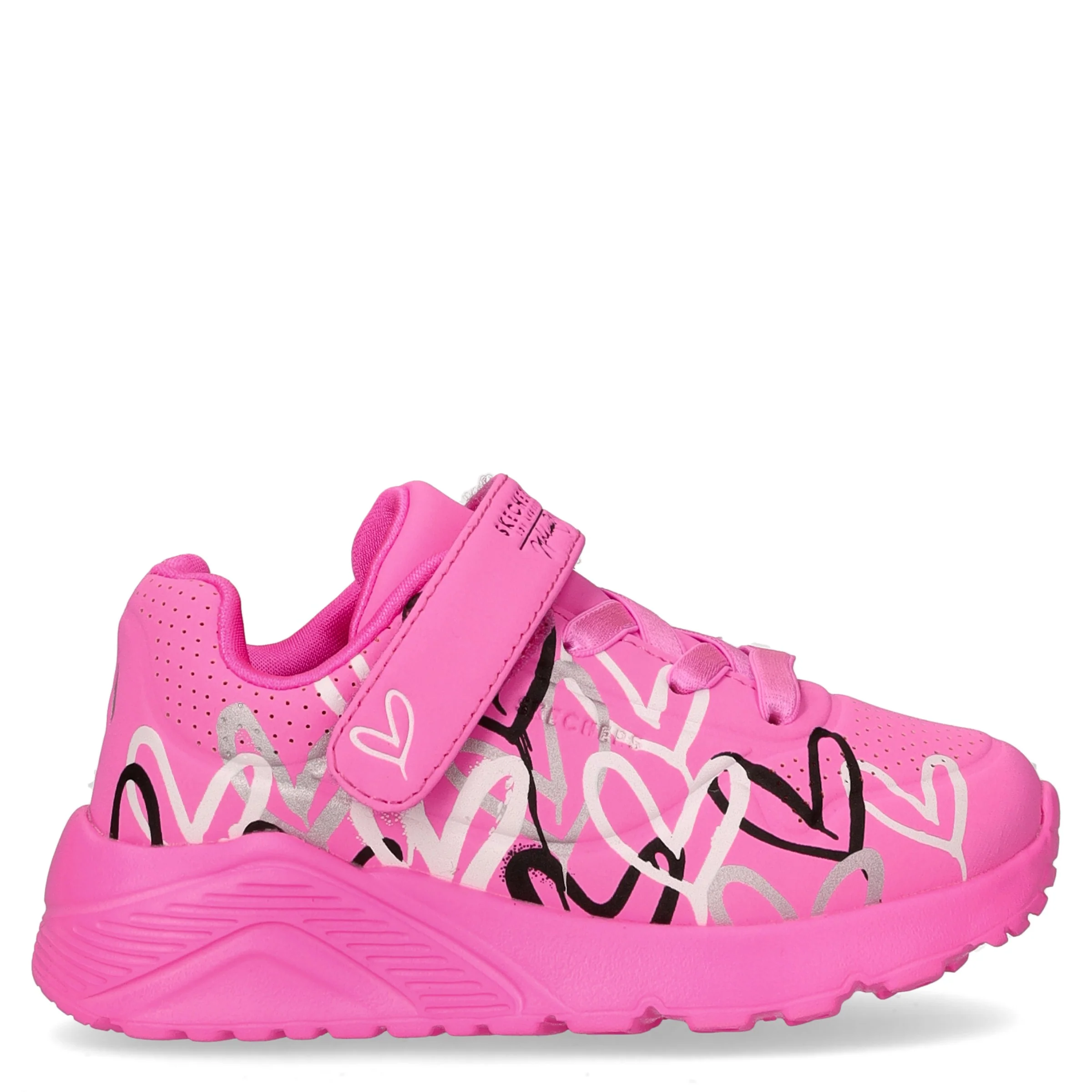 Uno lite love elevate sneaker da bambina in ecopelle rosa