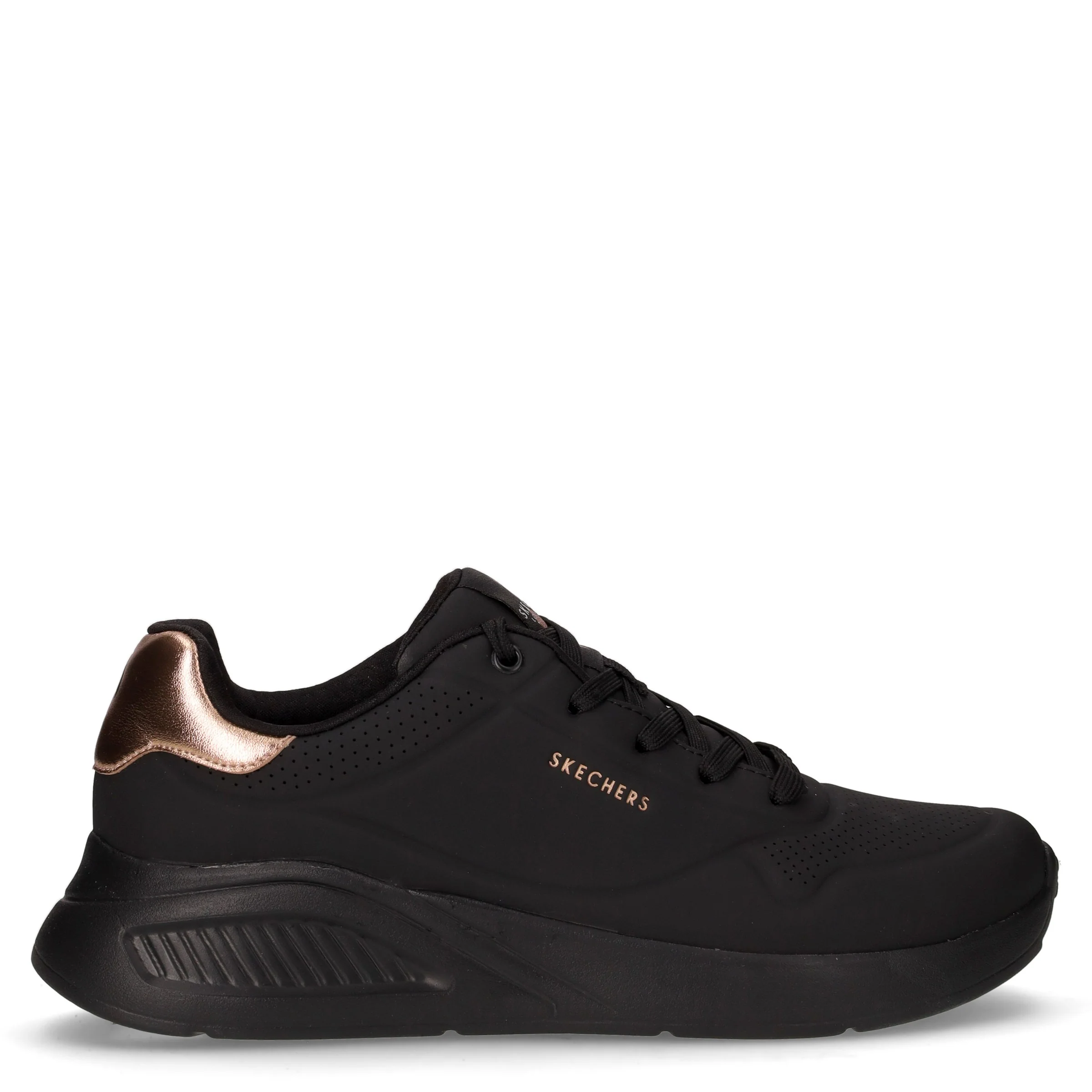 Uno Lite Shimmer Along sneaker in ecopelle nero