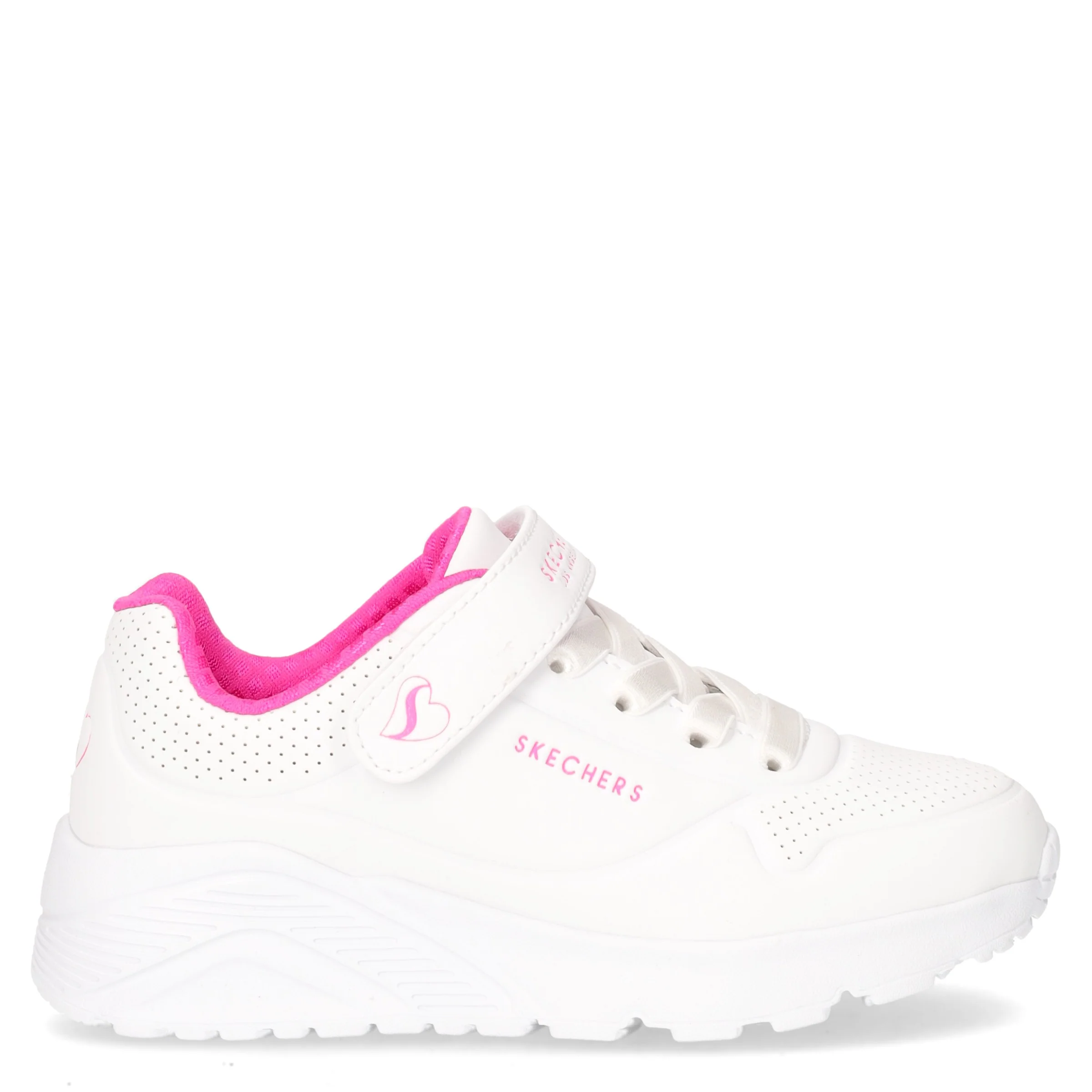 Uno Lite sneaker in ecopelle bambina bianco rosa