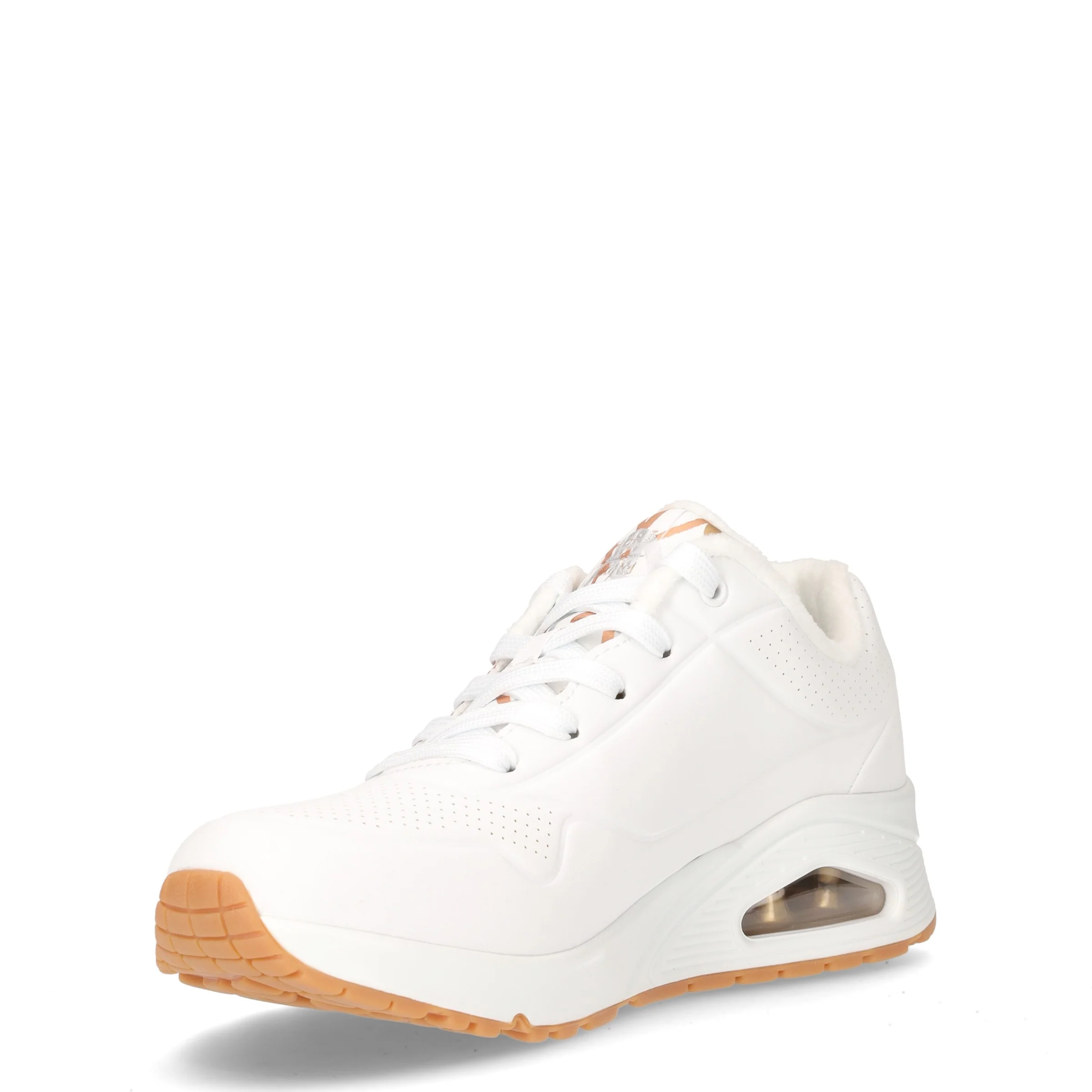Uno Metallic love sneaker in ecopelle bianco oro - Image 3