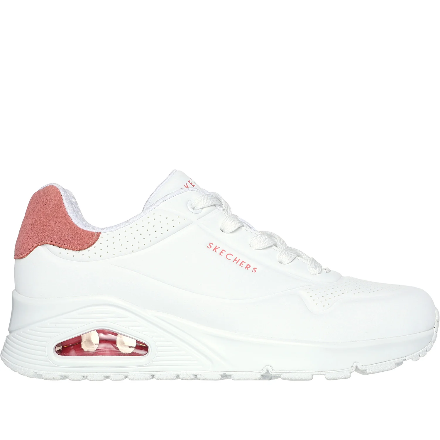 Uno Pop Back sneaker white hot coral