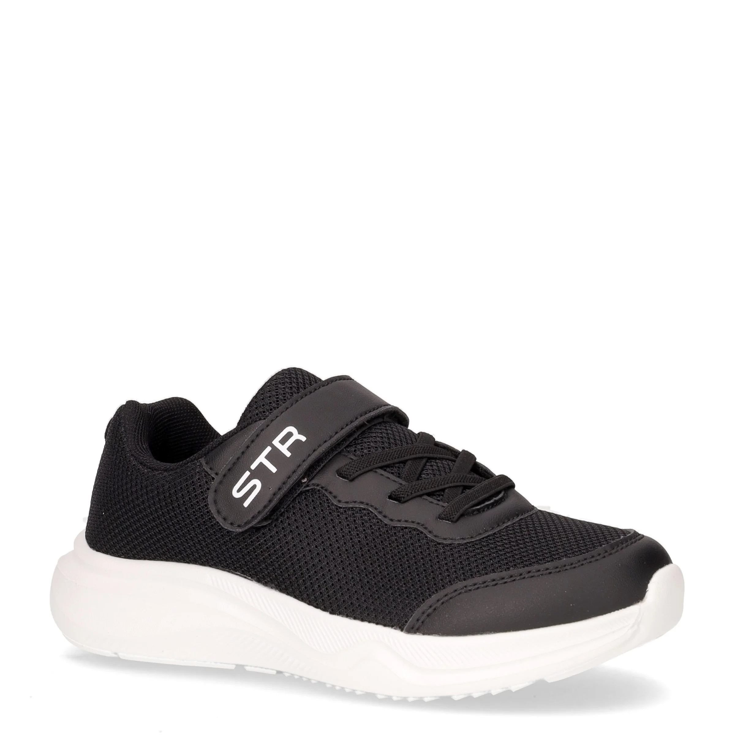 Sneaker da bambino con strappo in tessuto nero - Image 2