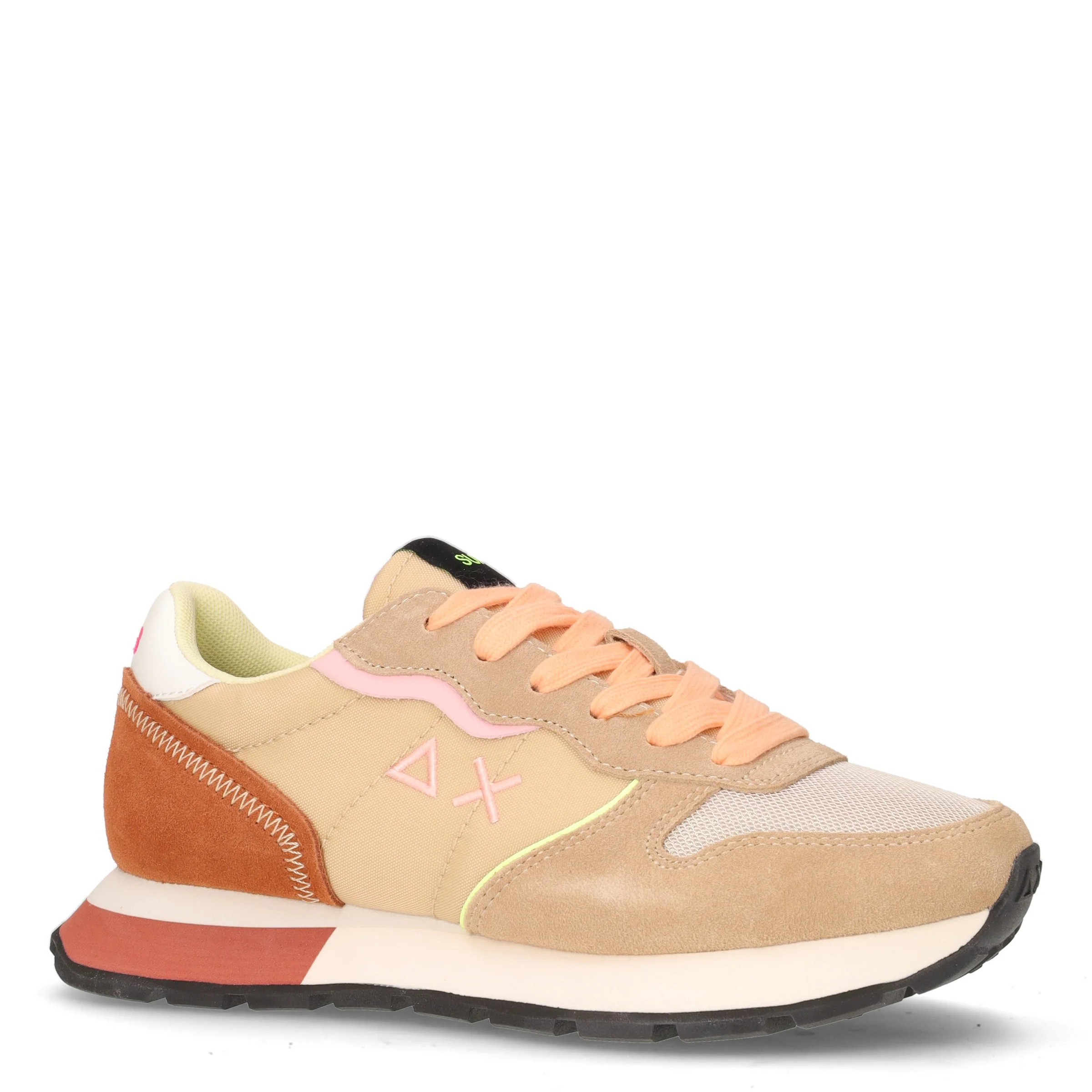 Ally Color Explosion sneaker in pelle e tessuto beige - Image 2