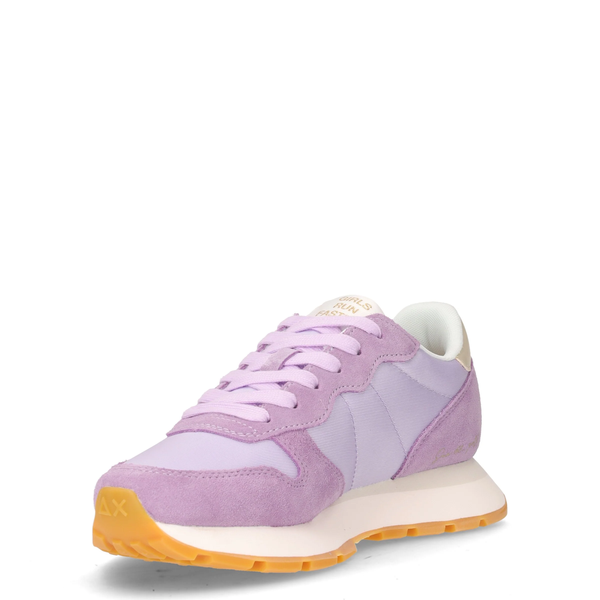 Ally Gold Silver sneaker in pelle e tessuto lilla - Image 3