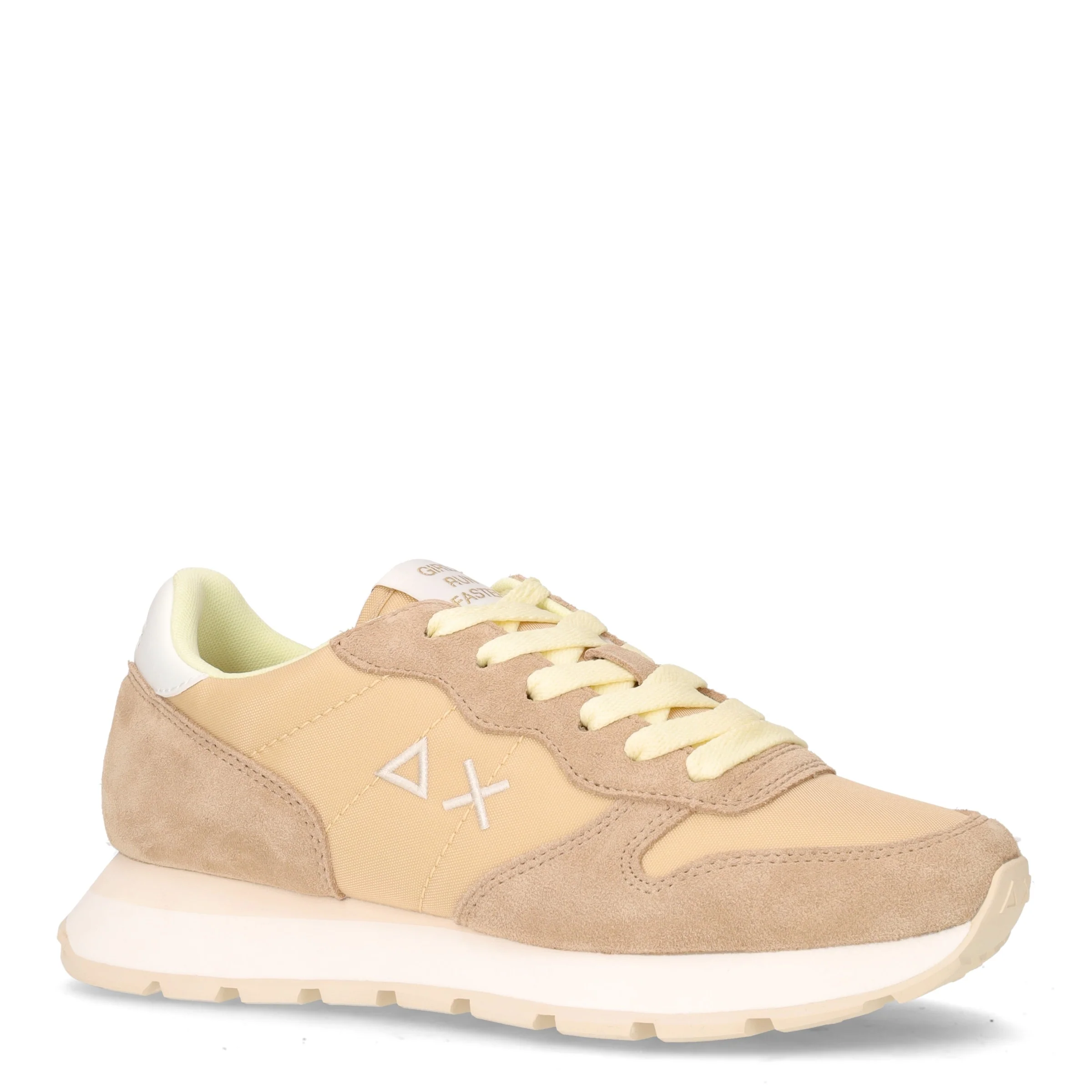 Ally Solid sneaker in pelle e tessuto beige - Image 2