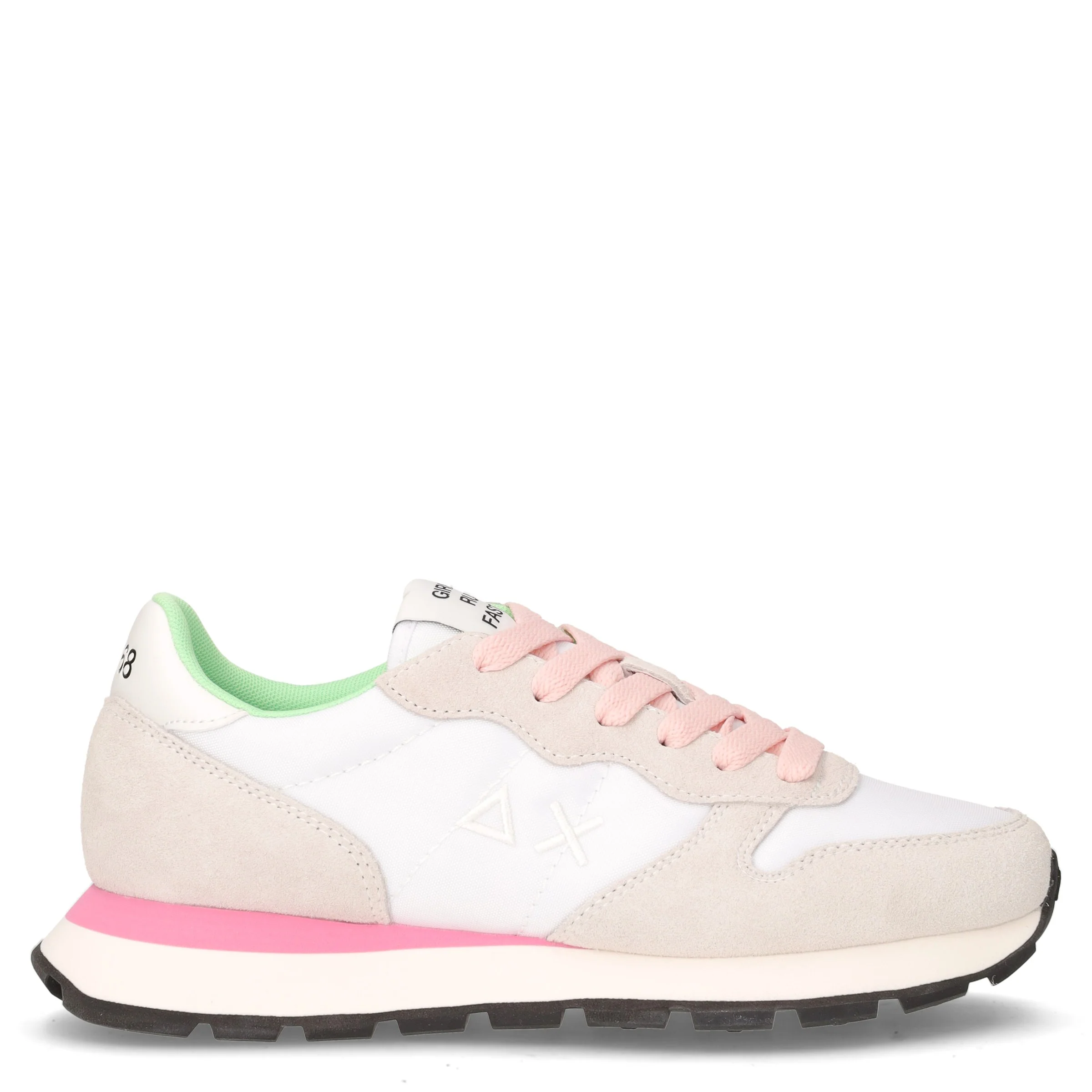 Ally Solid sneaker in pelle e tessuto bianco