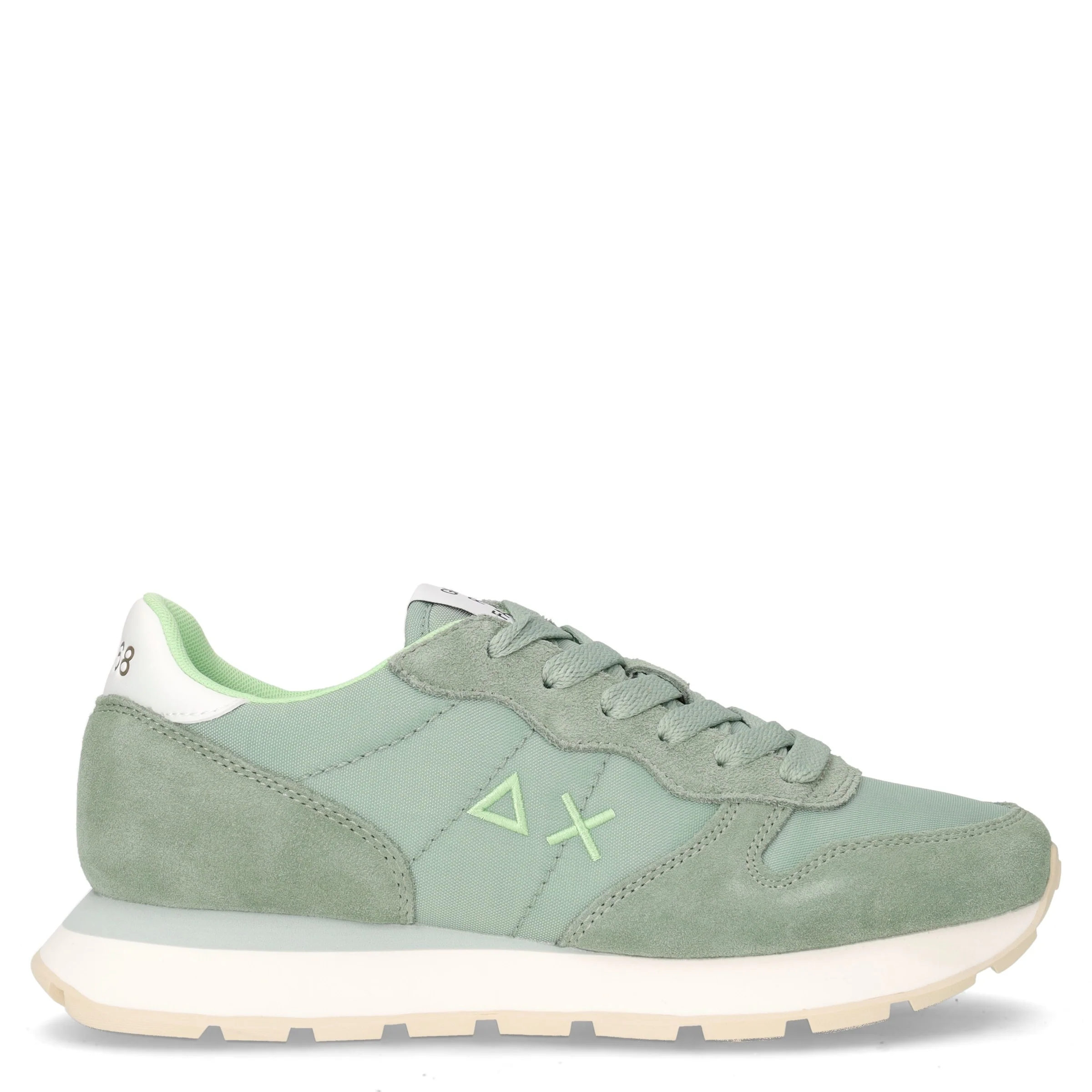 Ally Solid sneaker in pelle e tessuto verde