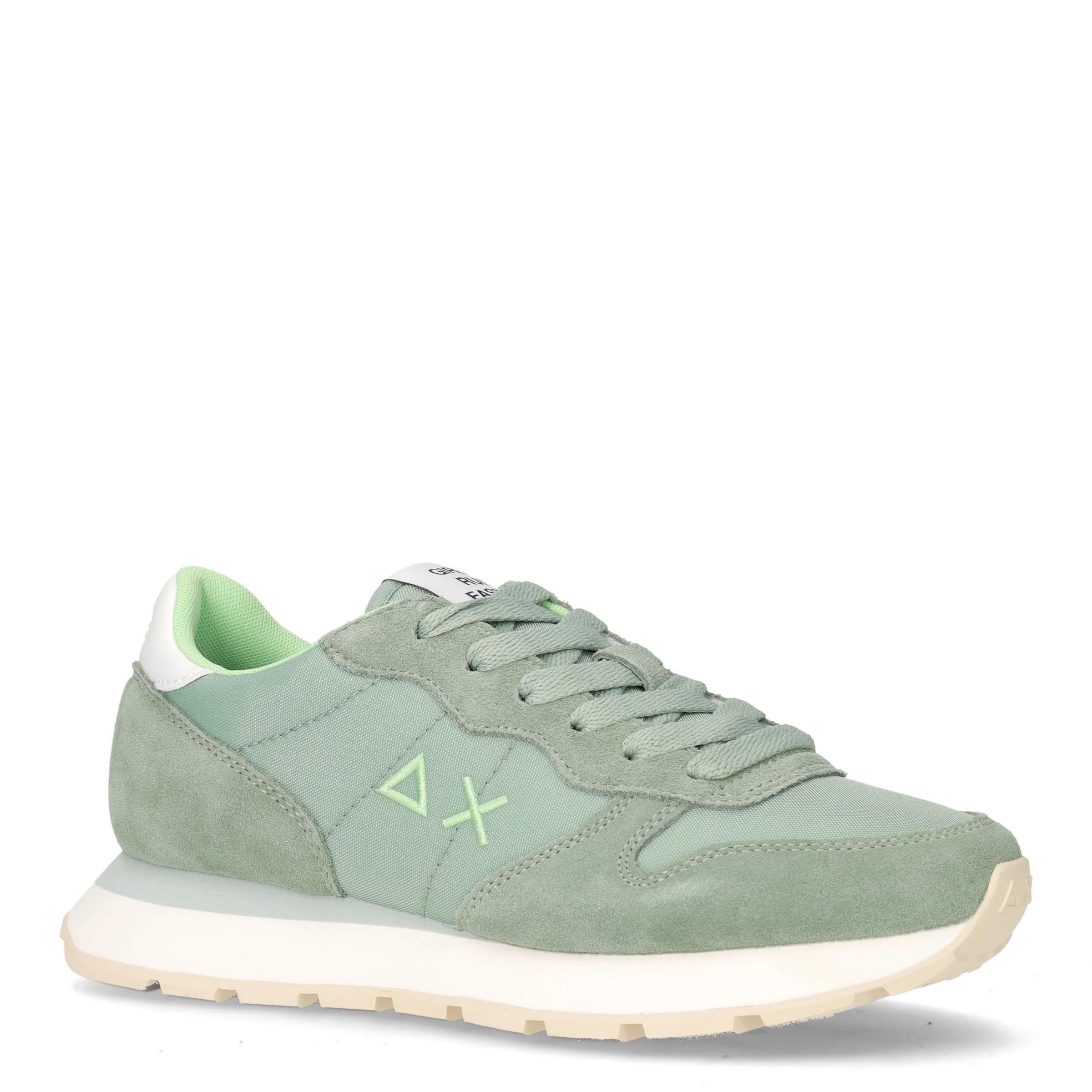 Ally Solid sneaker in pelle e tessuto verde - Image 2