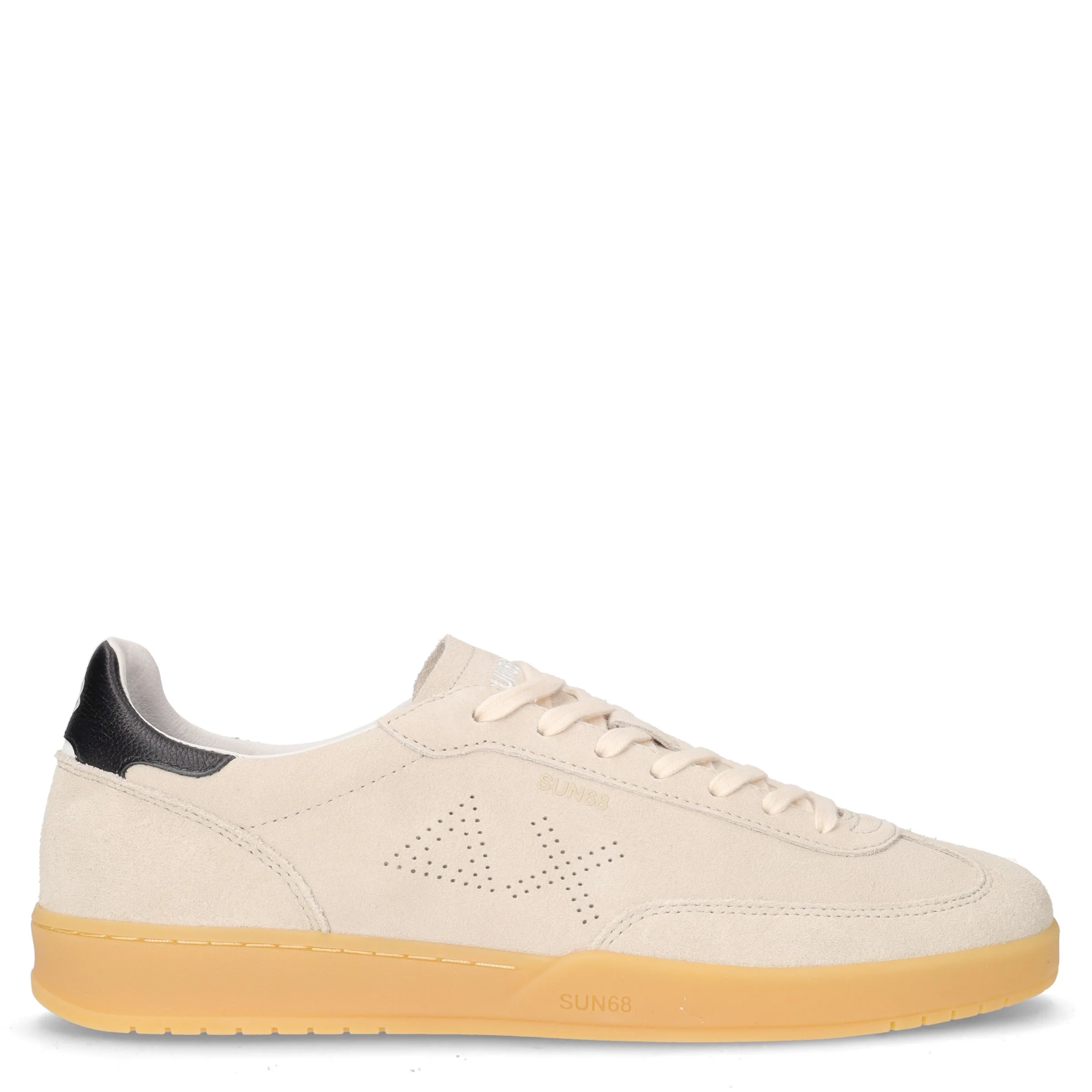 California Sun Suede sneaker in pelle bianco panna