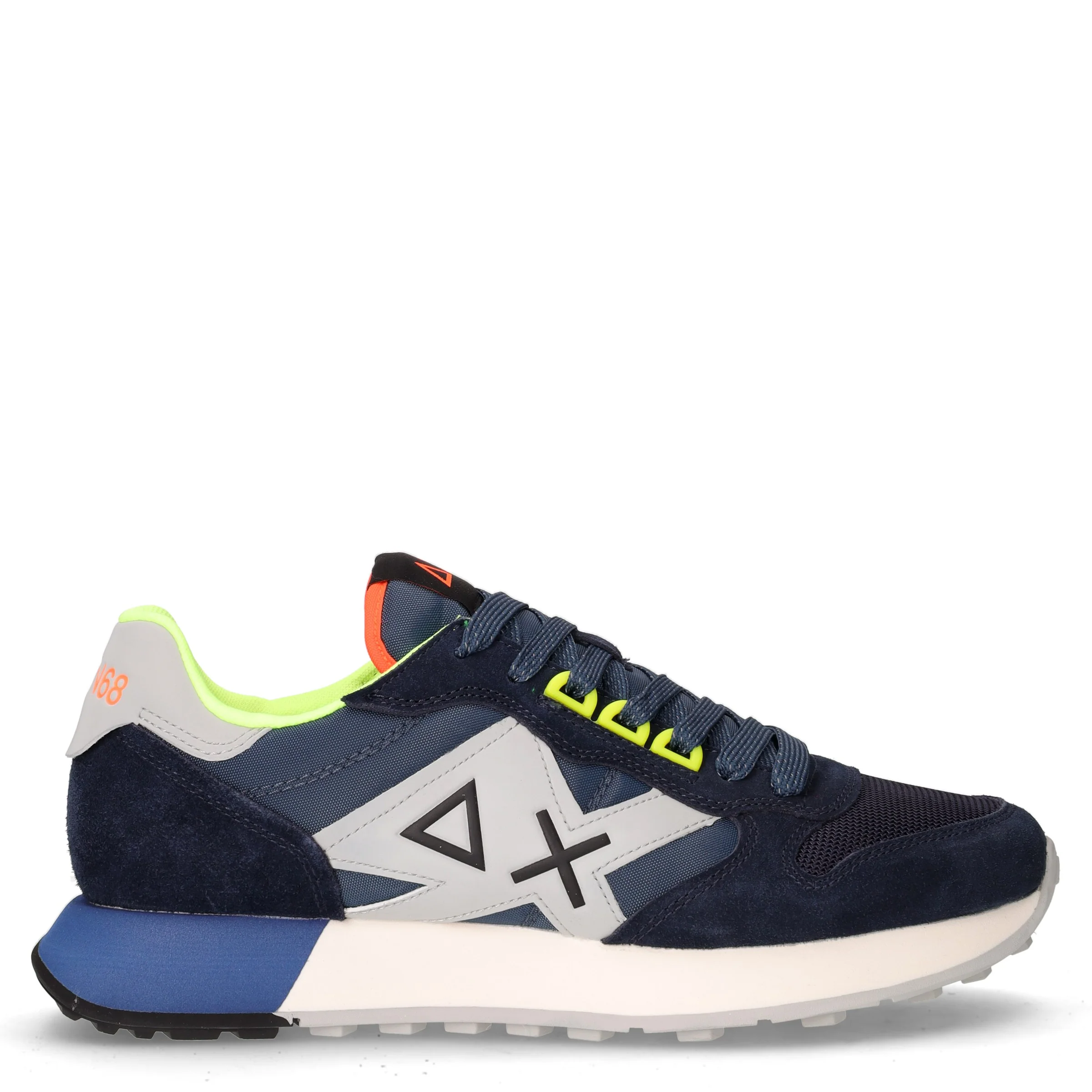 Jaki 2.0 Fluo sneaker in pelle e tessuto navy blu