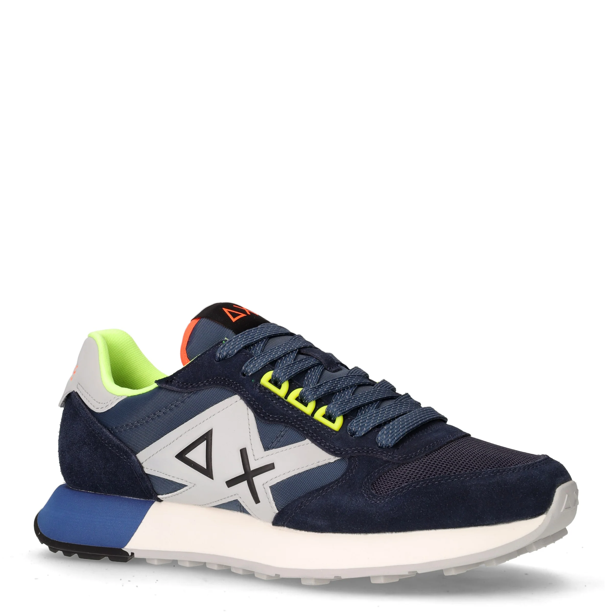 Jaki 2.0 Fluo sneaker in pelle e tessuto navy blu - Image 2