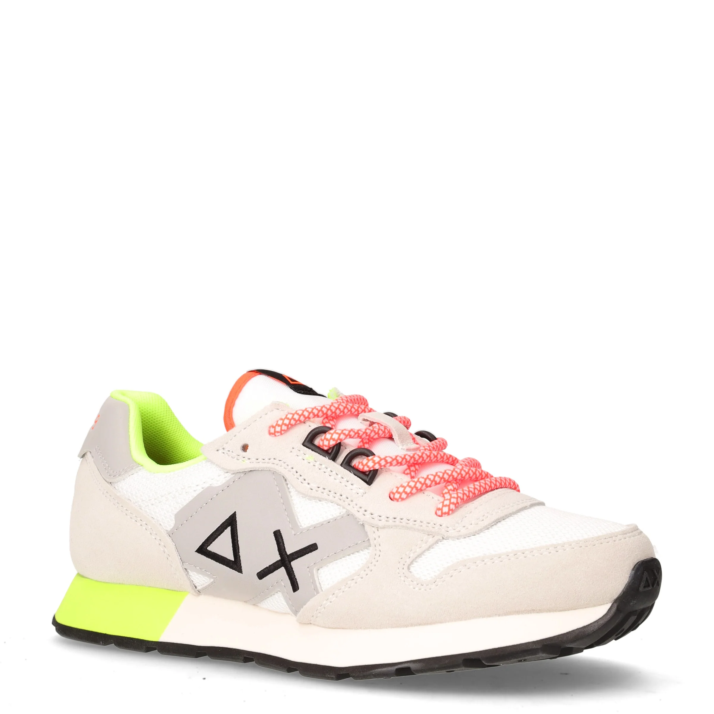 Jaki Fluo sneaker bambino in pelle e tessuto bianco grigio - Image 2