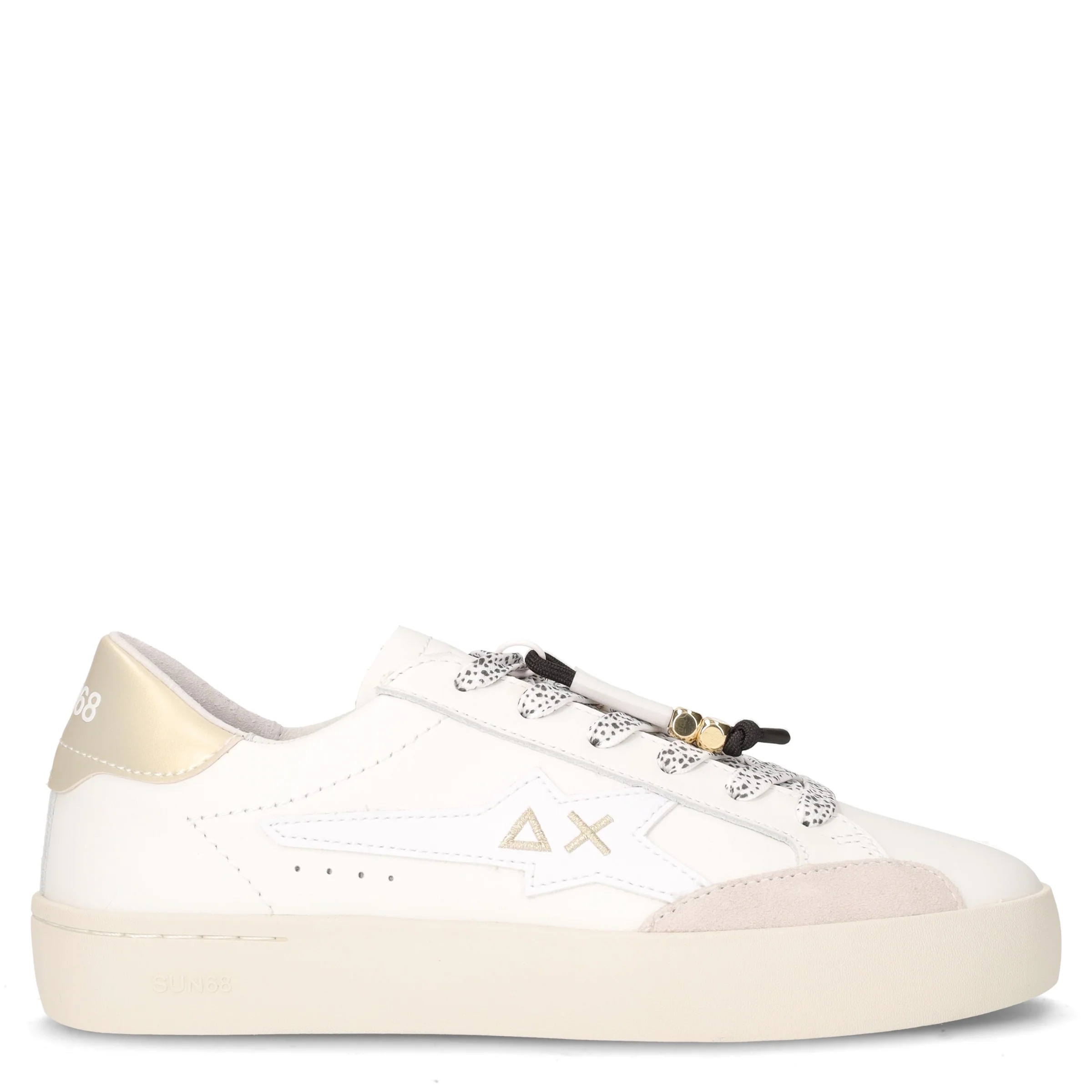 Katy Leather sneaker in pelle ed ecopelle bianco
