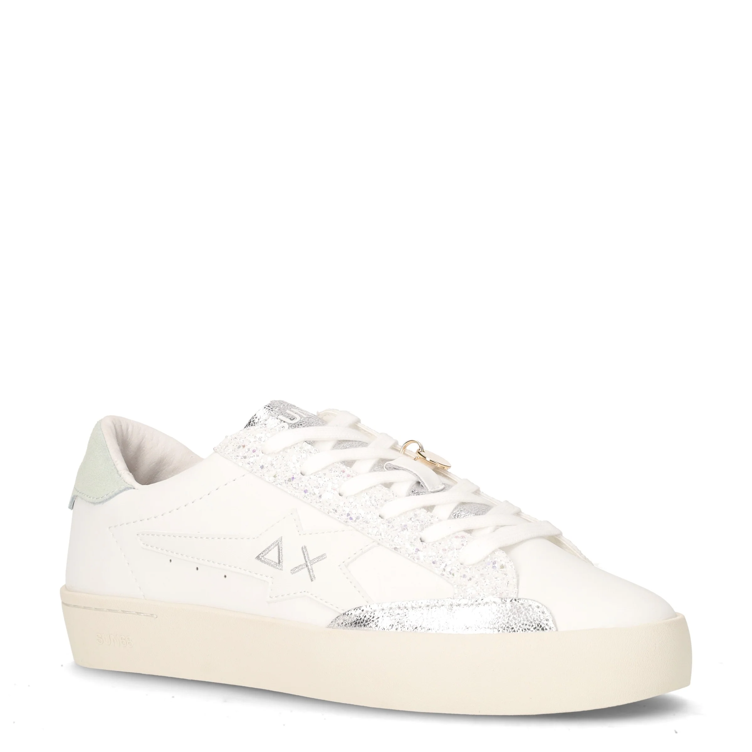 Katy sneaker ragazza in ecopelle e pelle bianco azzurro - Image 2