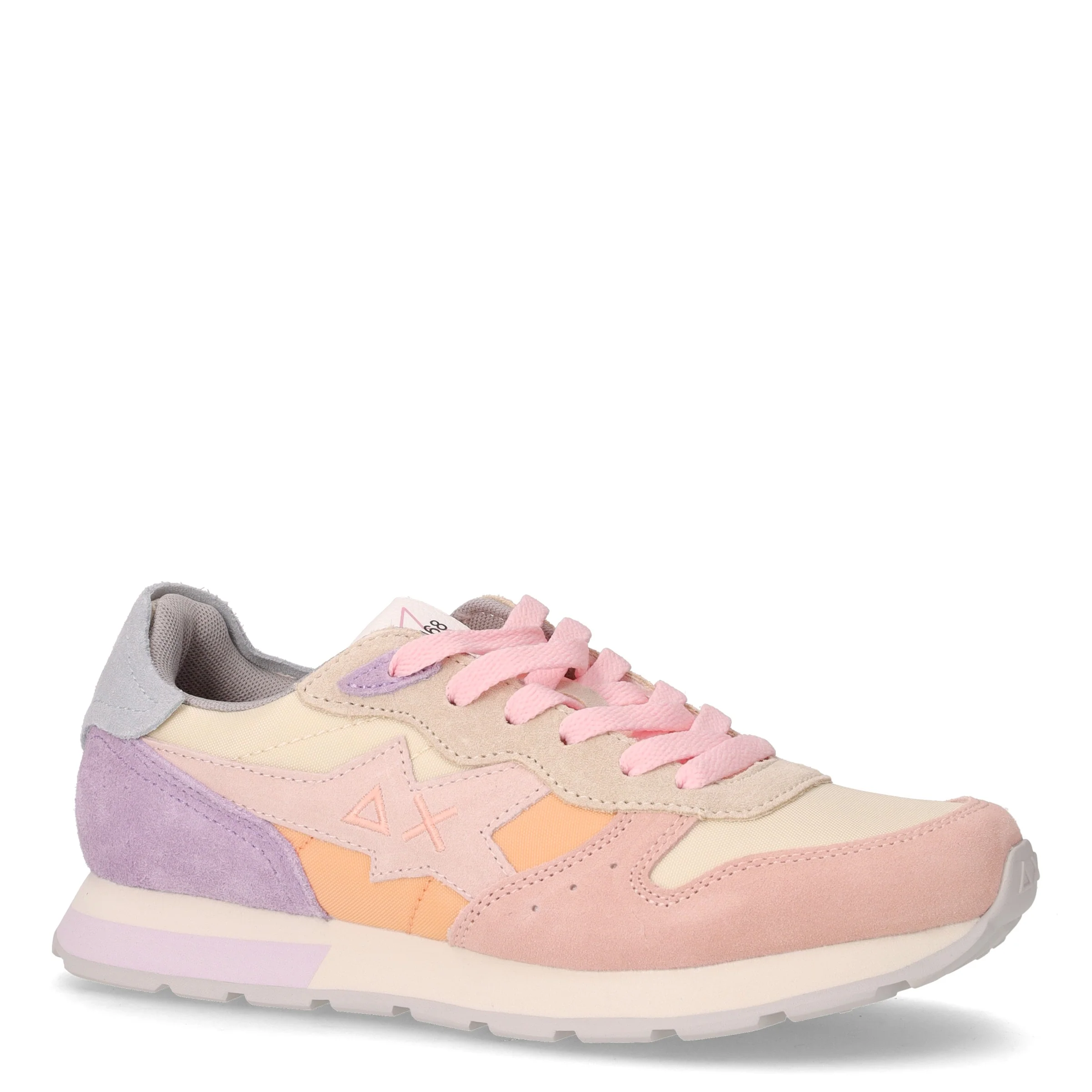 Stargirl Mix Colors sneaker bambina in pelle e tessuto bianco panna - Image 2