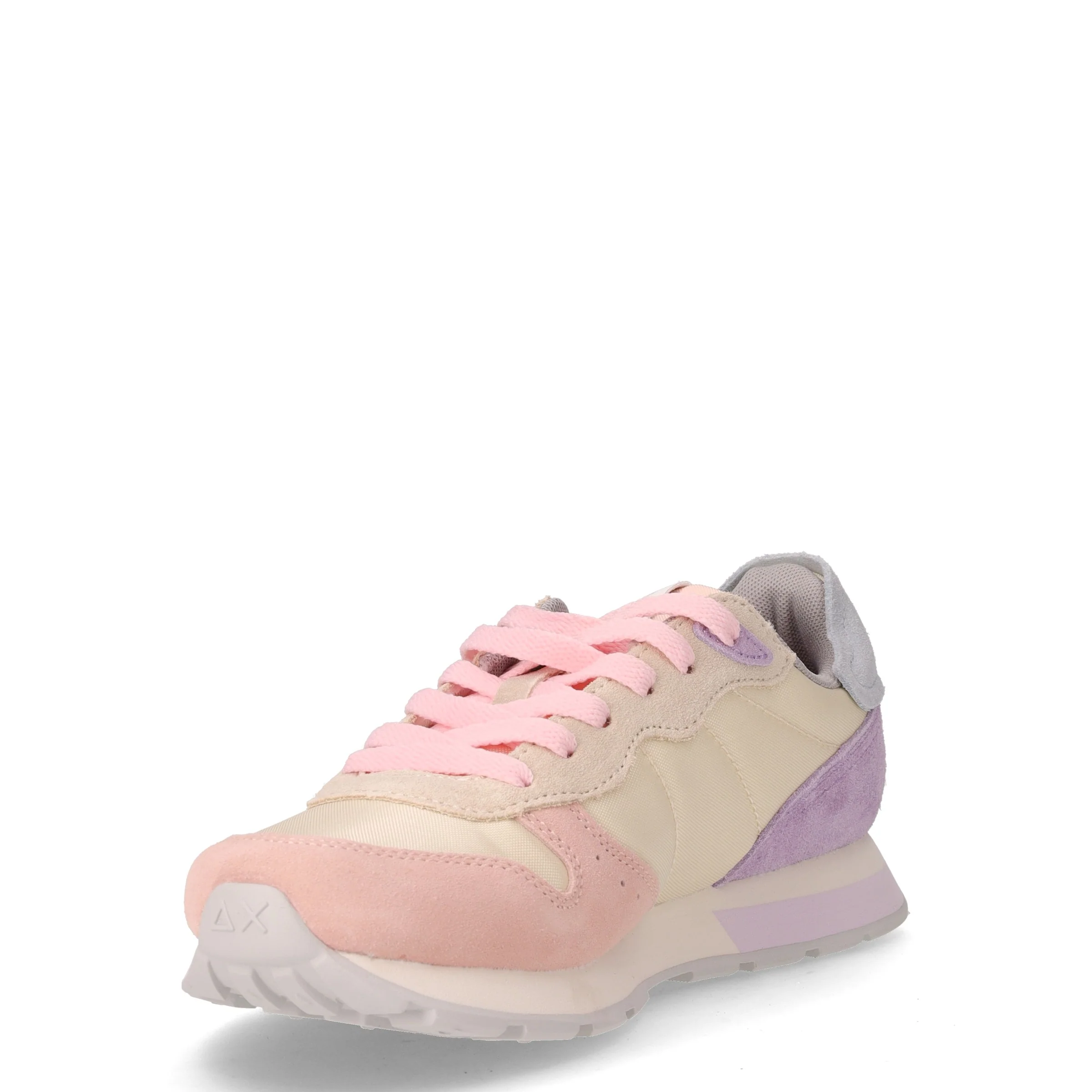 Stargirl Mix Colors sneaker bambina in pelle e tessuto bianco panna - Image 3