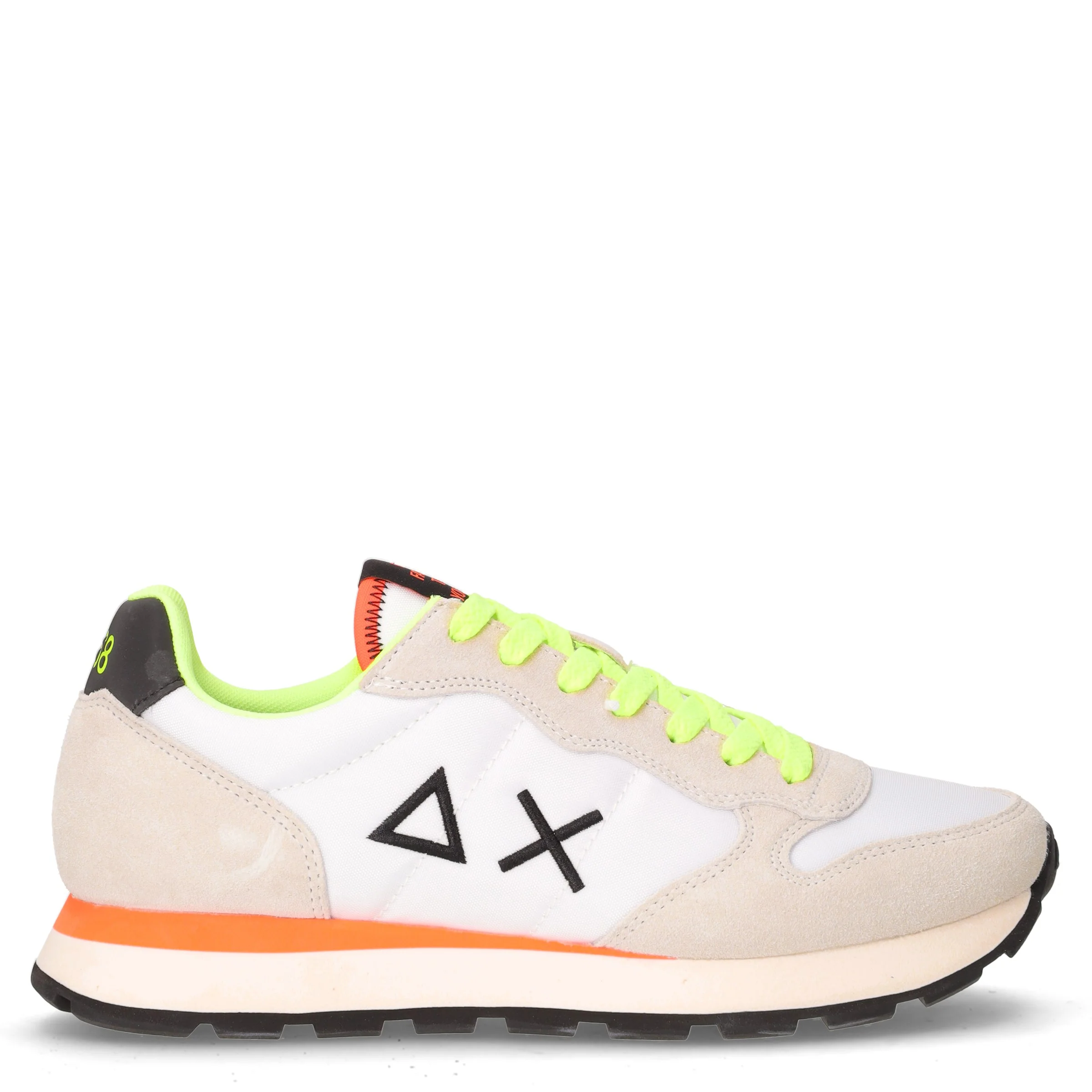 Tom Fluo sneaker in pelle e tessuto bianco