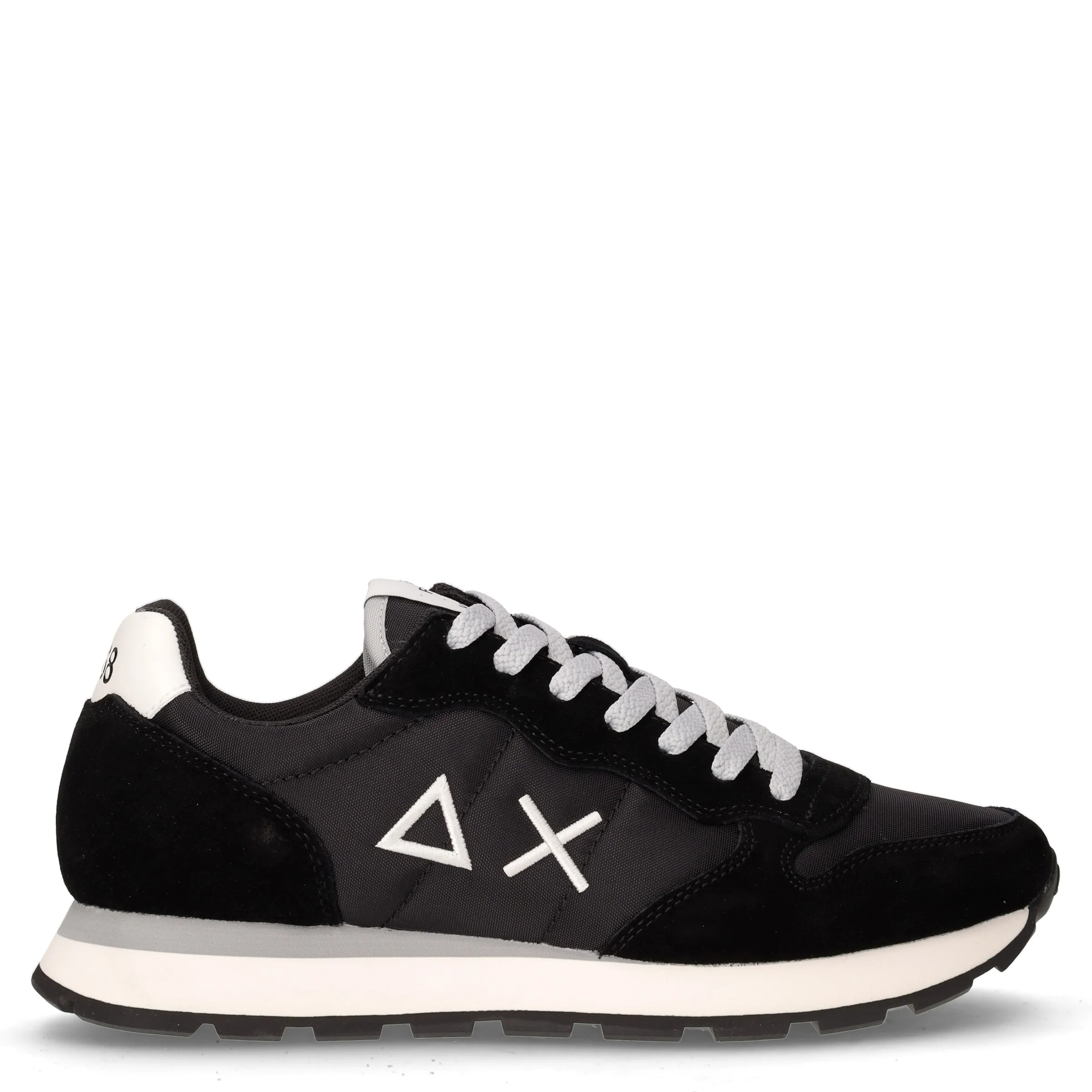Tom Solid sneaker in pelle e tessuto nero