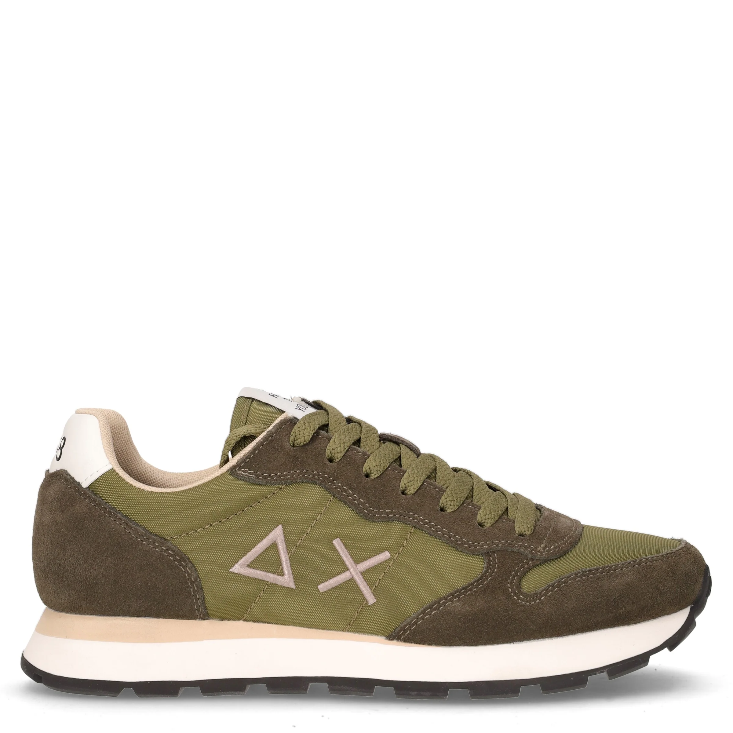 Tom Solid sneaker in tessuto e pelle militare