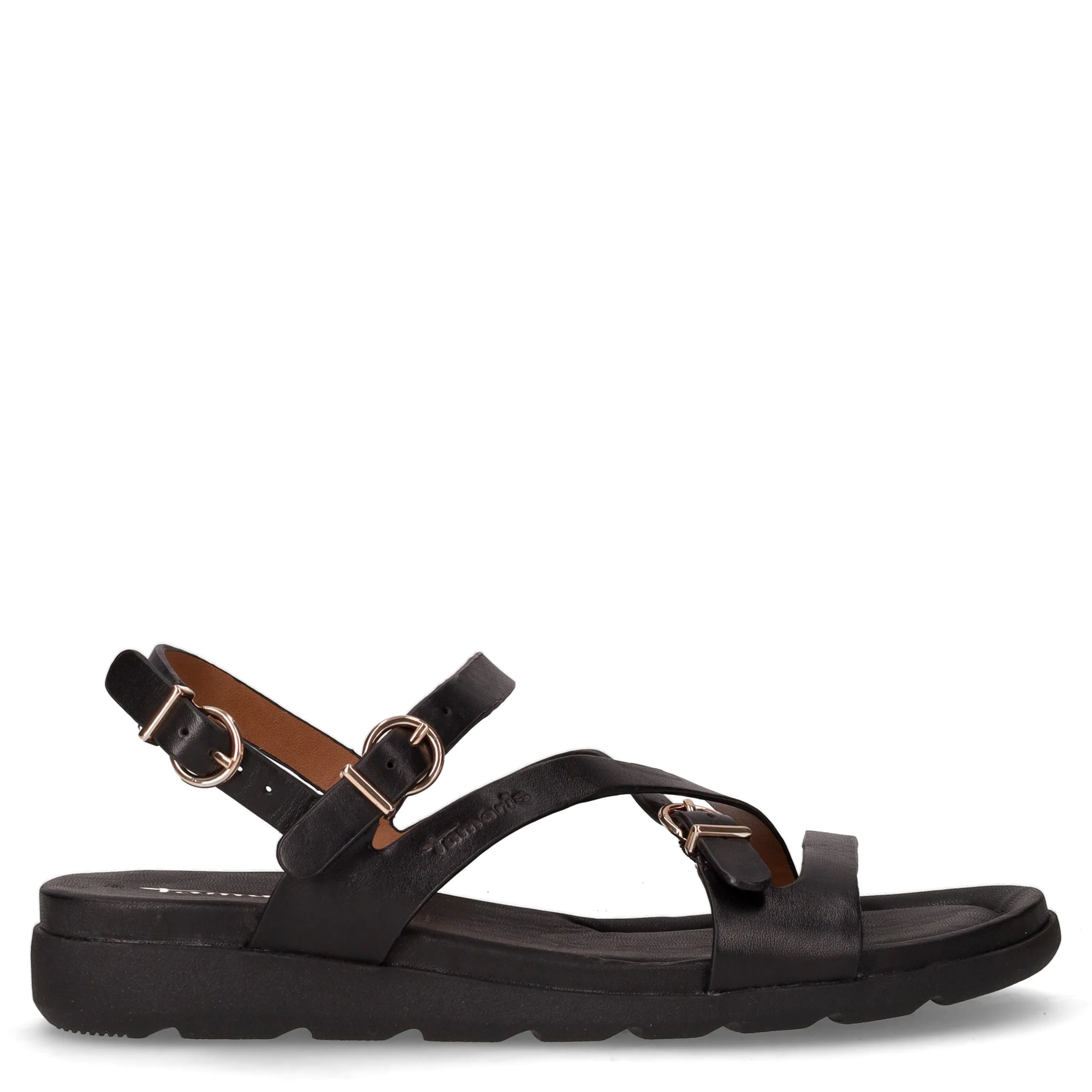 Sandalo in pelle nero