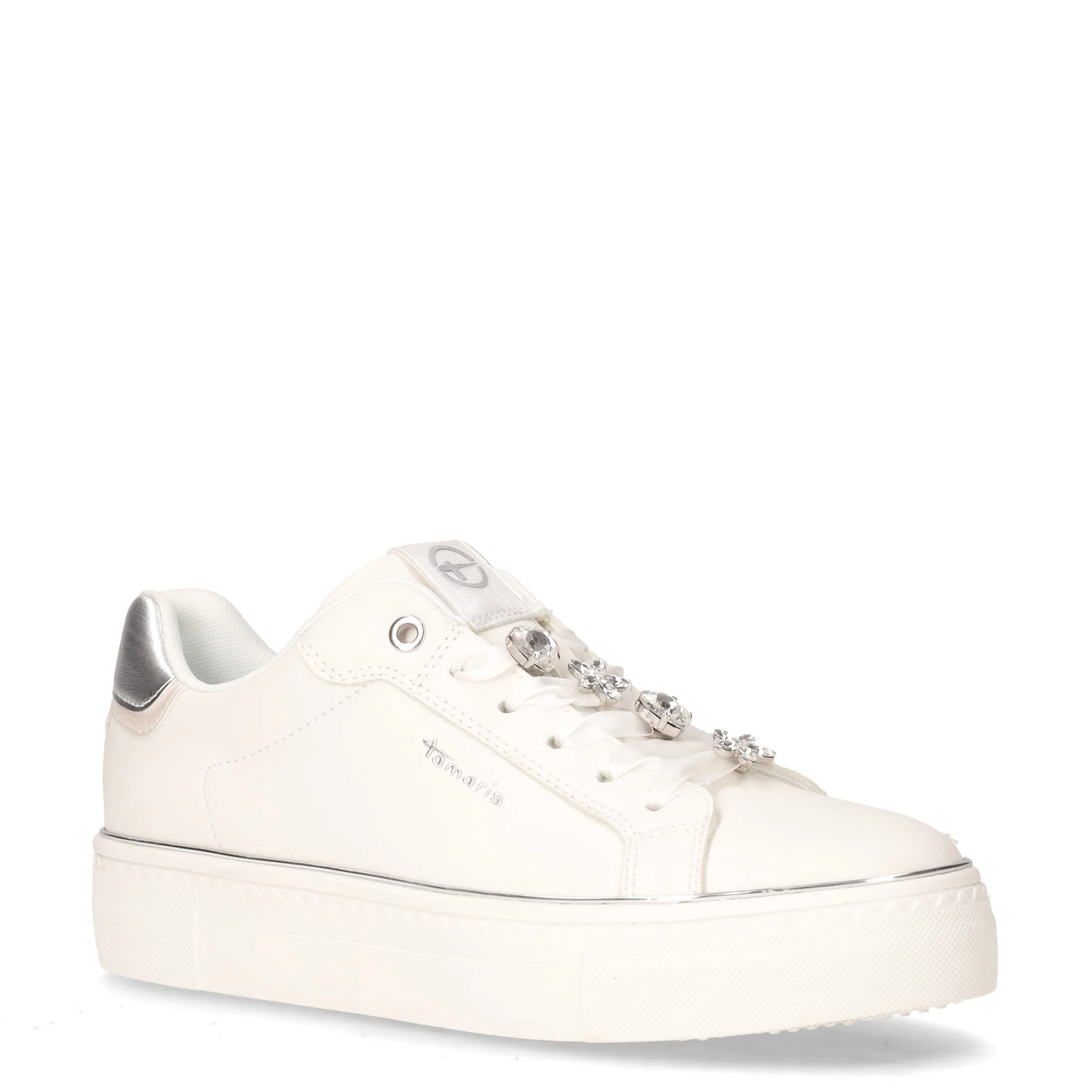Sneaker in ecopelle bianco argento - Image 2