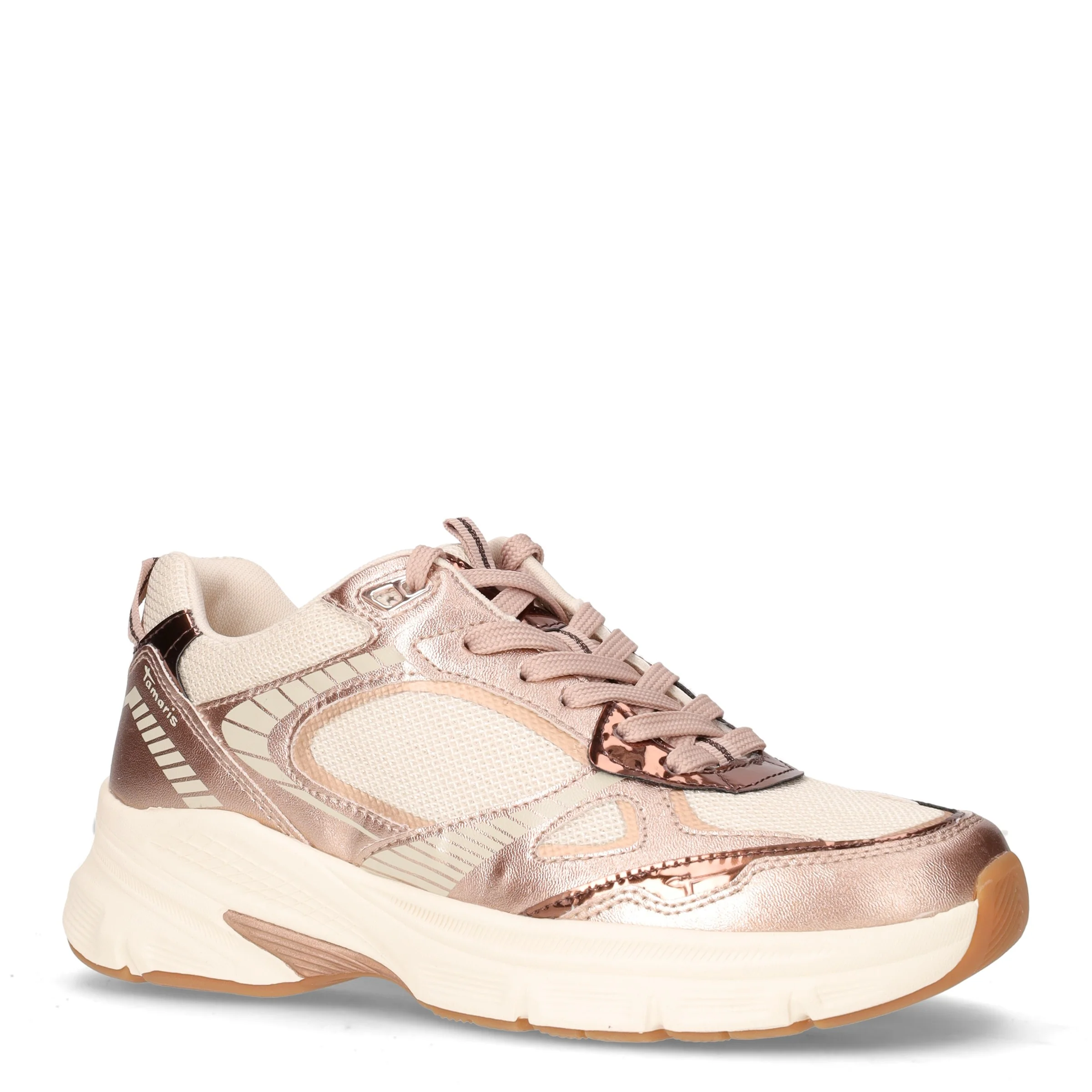Sneaker in ecopelle e tessuto rosa bianco - Image 2