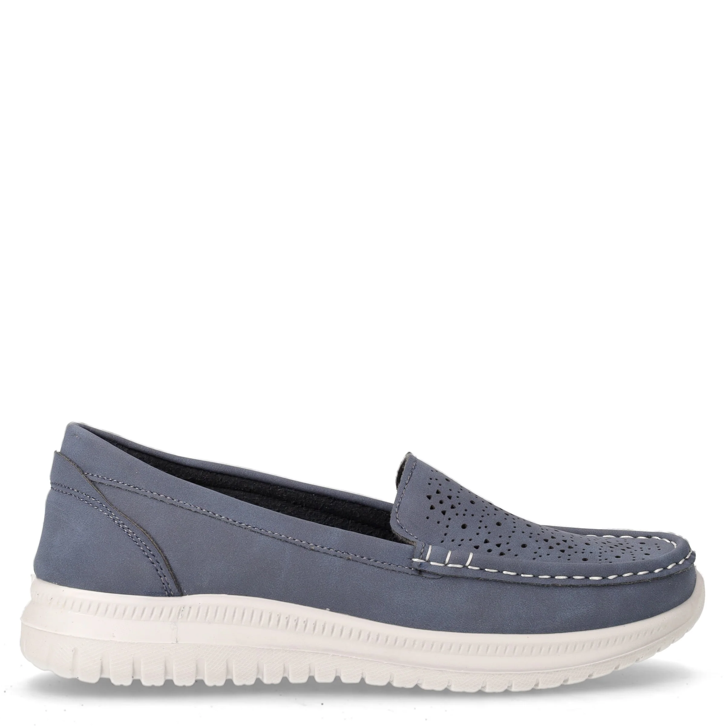Mocassino sportivo in ecopelle blu