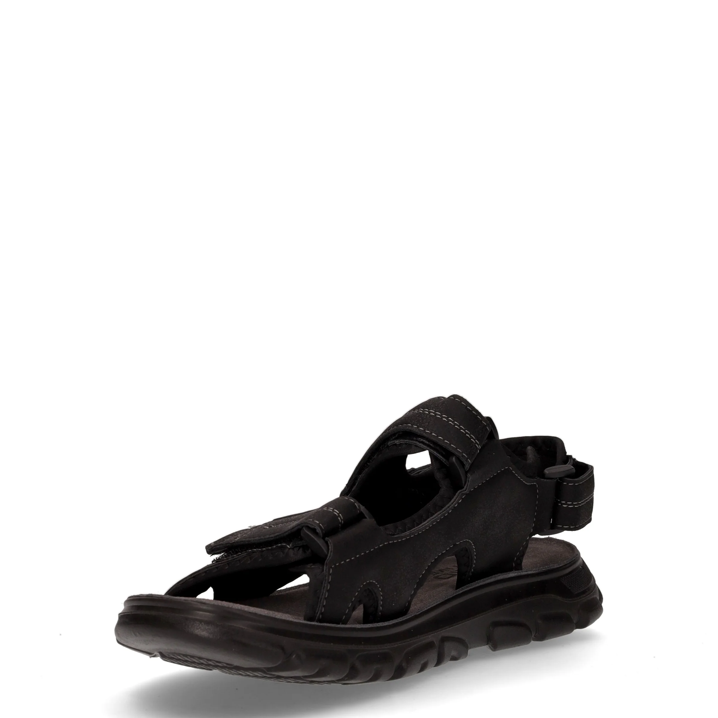 Sandalo sportivo in ecopelle nero - Image 3