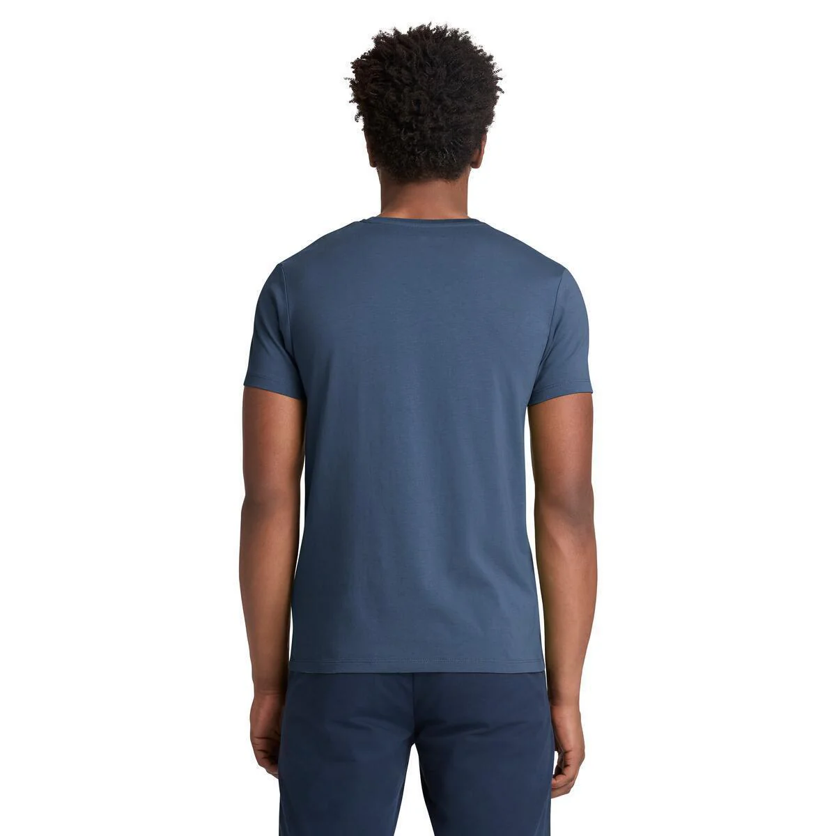 OYSTER RIVER CHEST LOGO SS TEE t-shirt in cotone oceana blu - Image 2