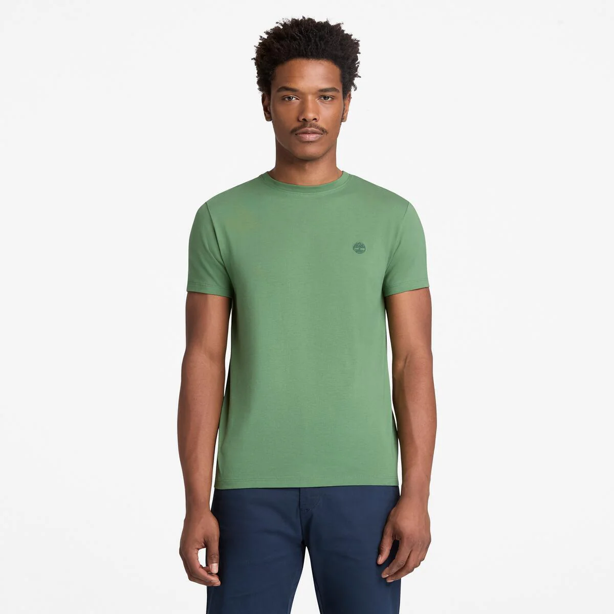 OYSTER RIVER CHEST LOGO SS TEE t-shirt in cotone verde