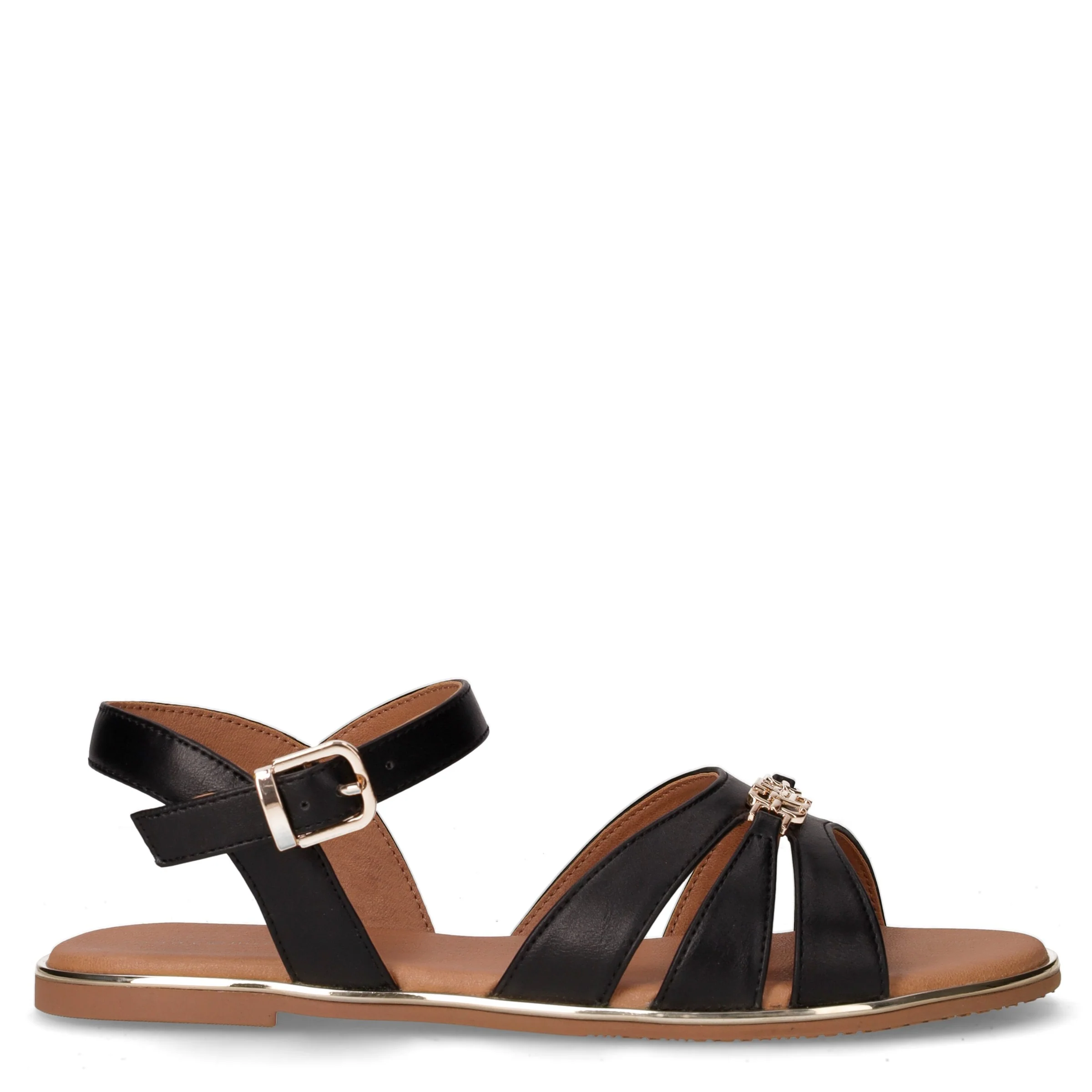 Sandalo basso in ecopelle nero