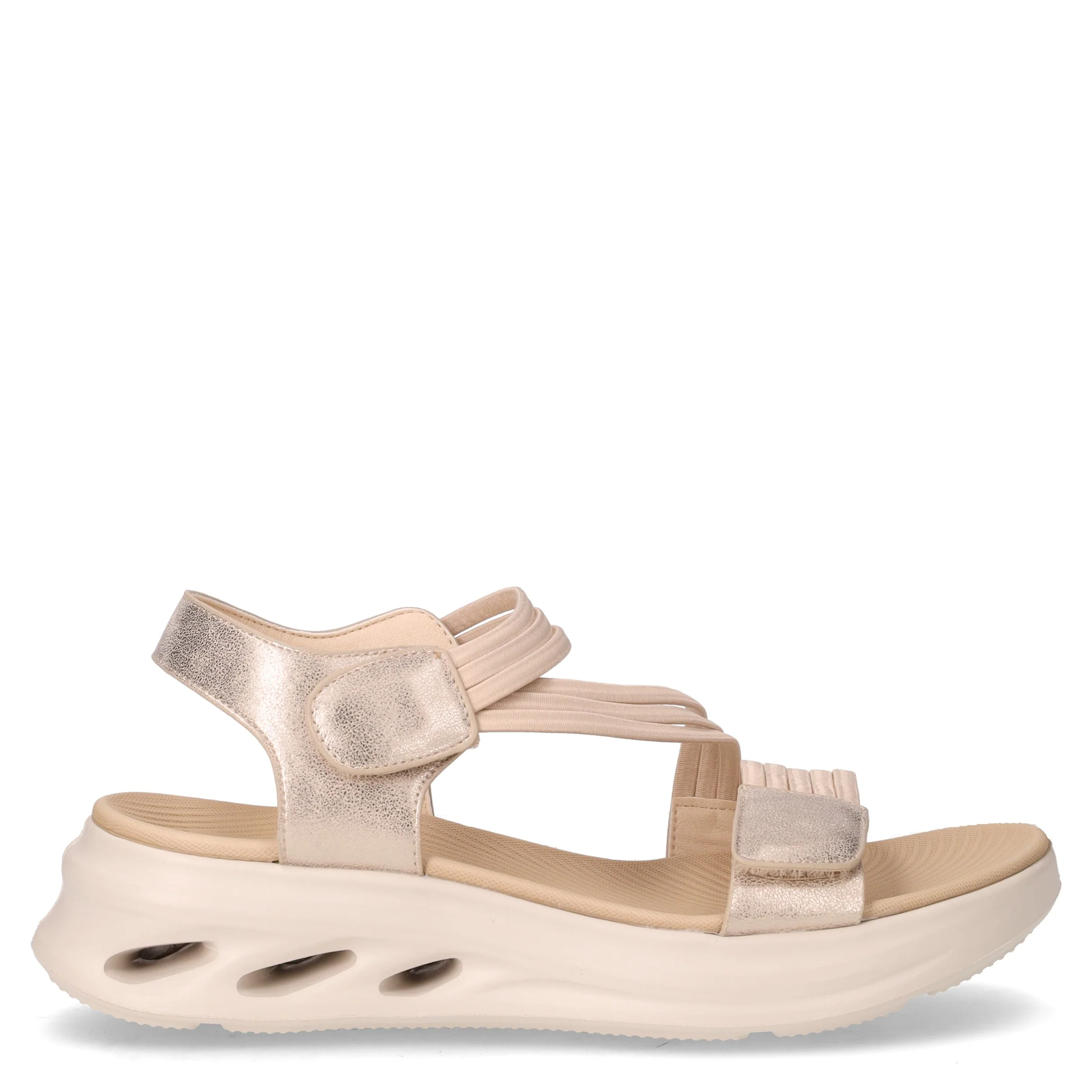 Sandalo in ecopelle beige