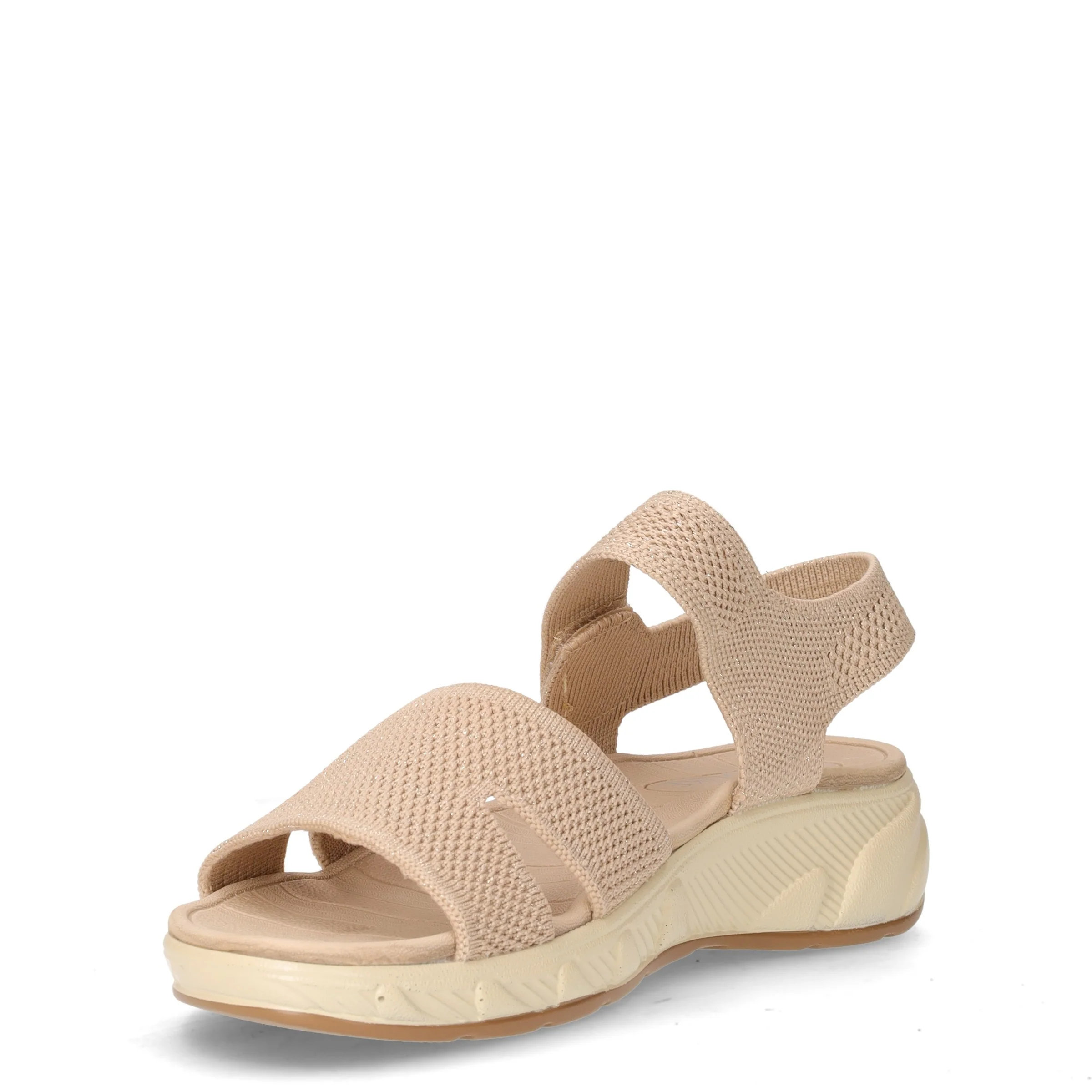 Sandalo in tessuto con strappo beige - Image 3