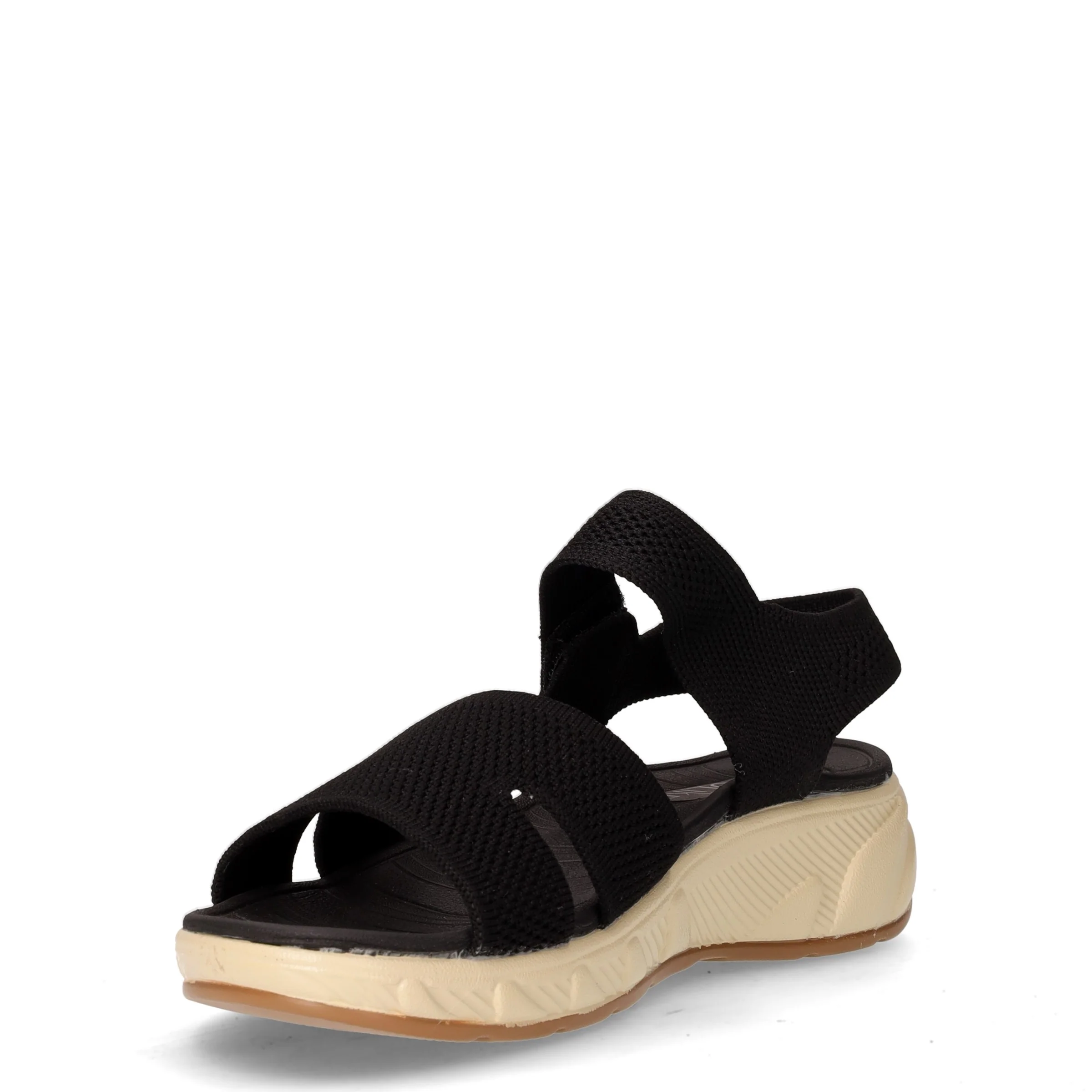 Sandalo in tessuto con strappo nero - Image 3