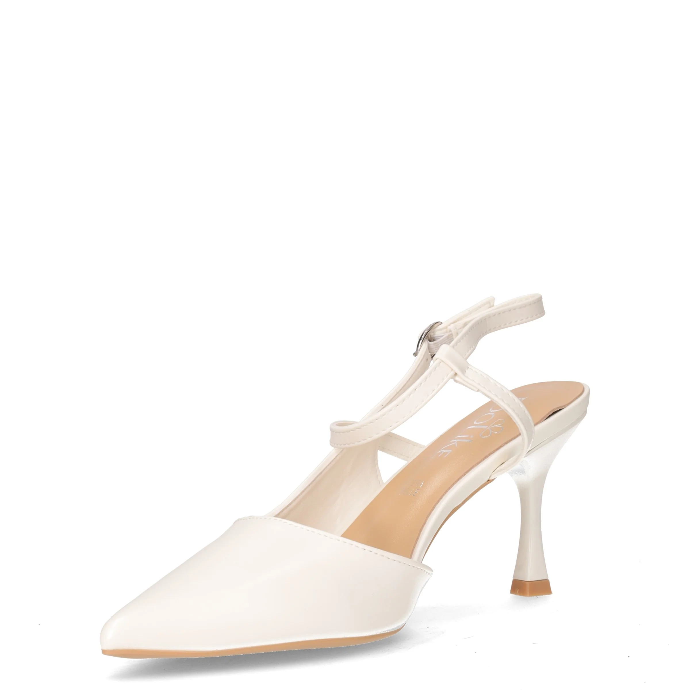 Slingback con tacco in ecopelle bianco - Image 3
