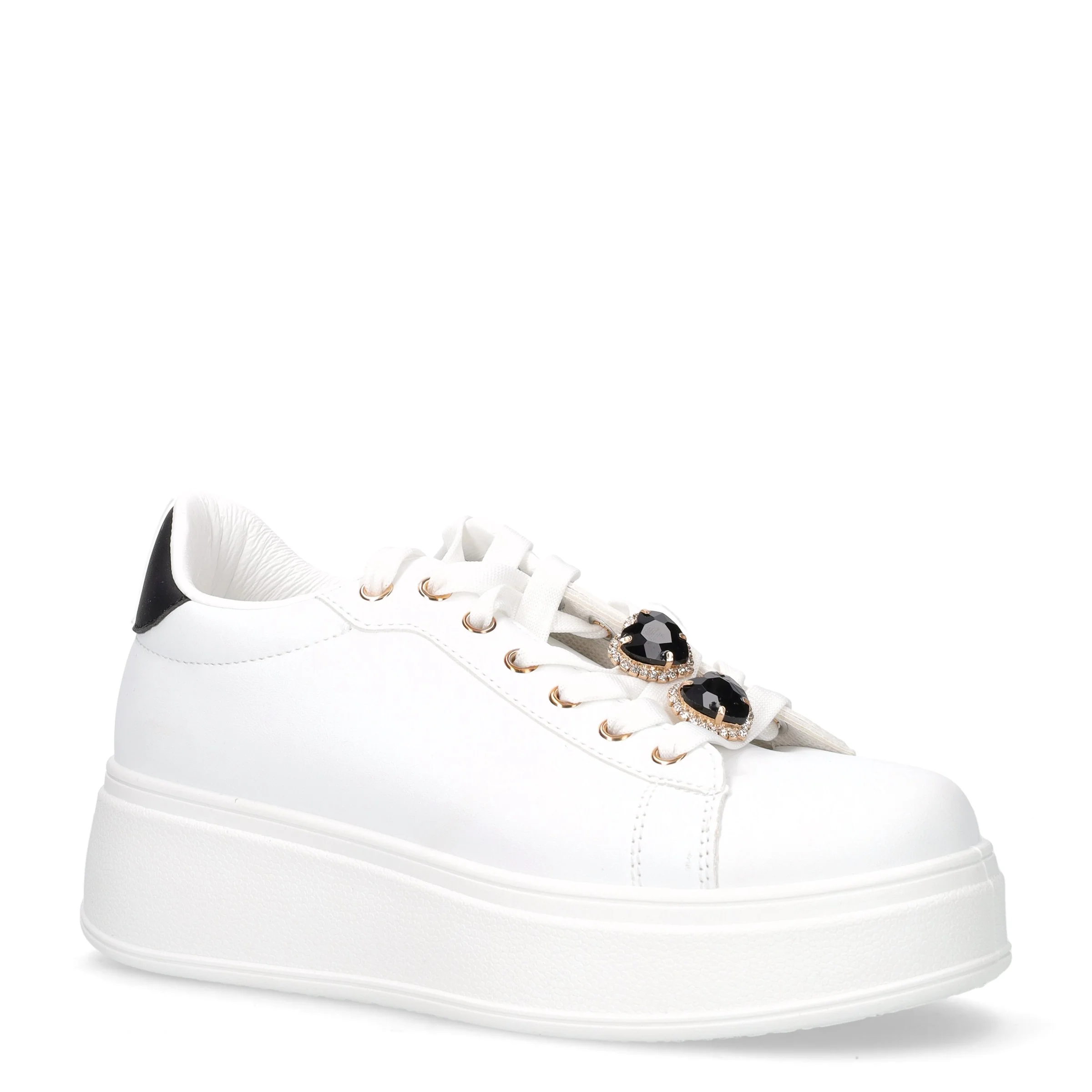 Sneaker con platform bianco nero - Image 2