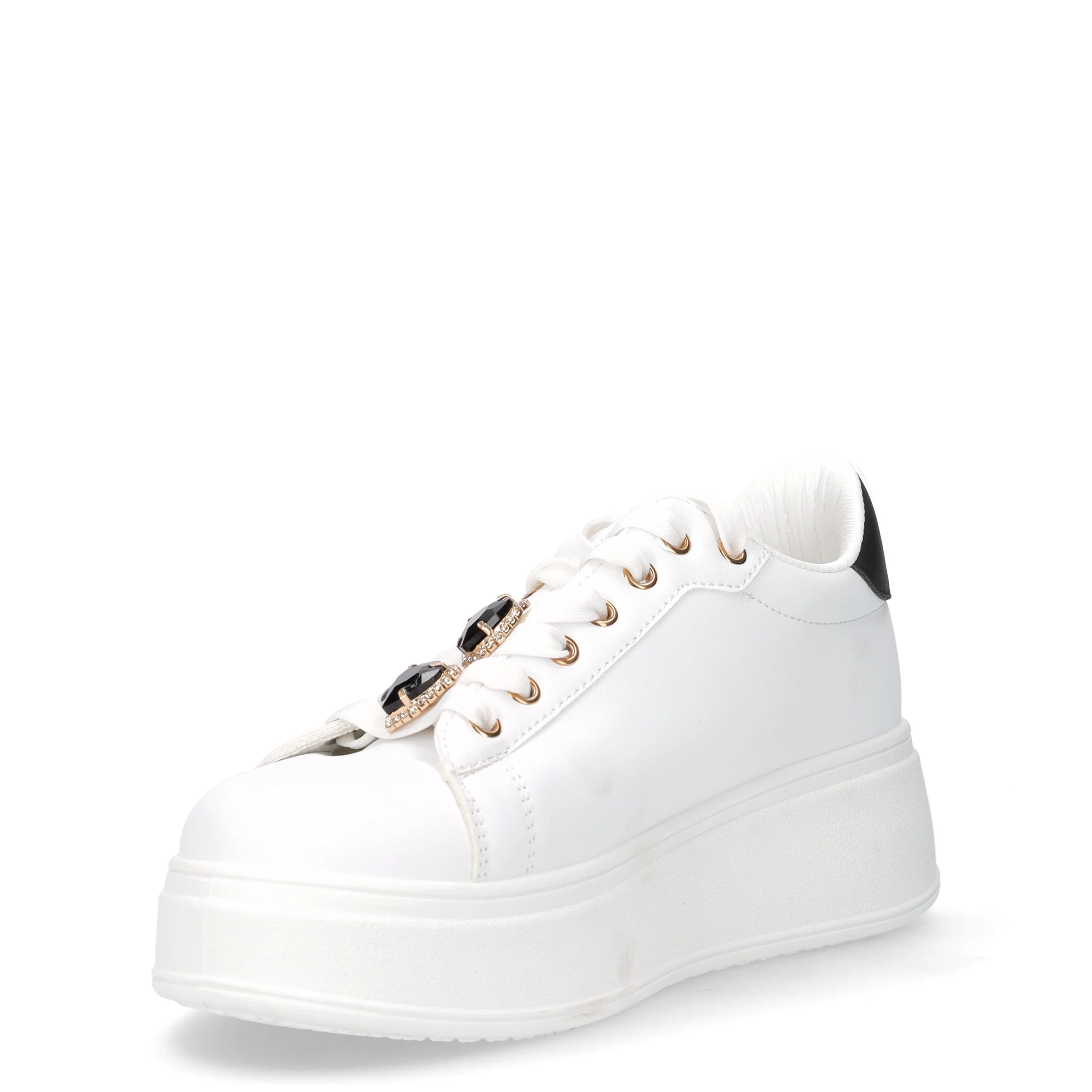 Sneaker con platform bianco nero - Image 3
