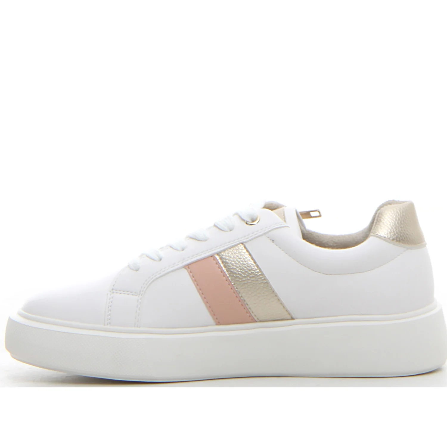 Sneaker con zip laterale white gold - Image 2