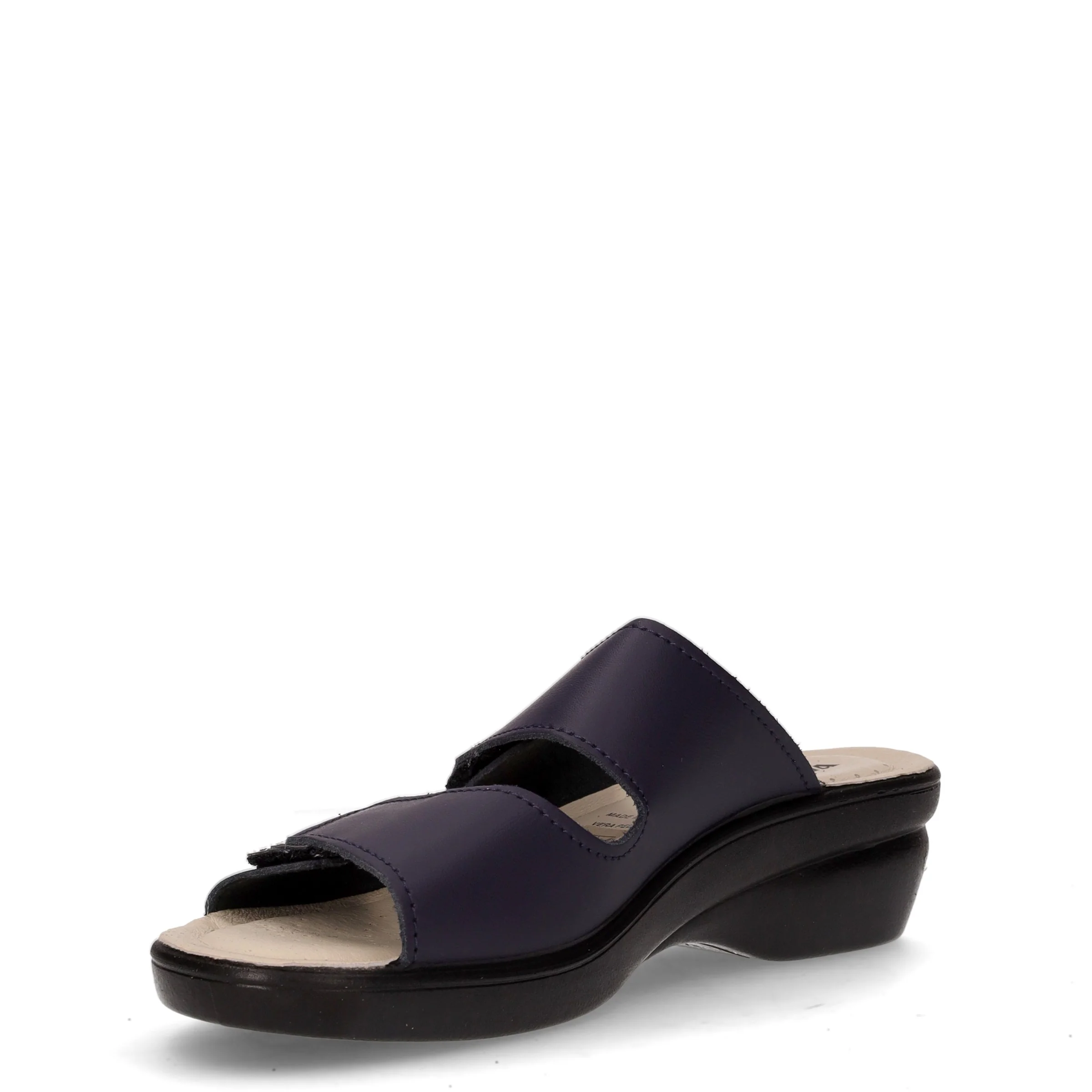 Ciabatta in pelle con strappi blu - Image 3