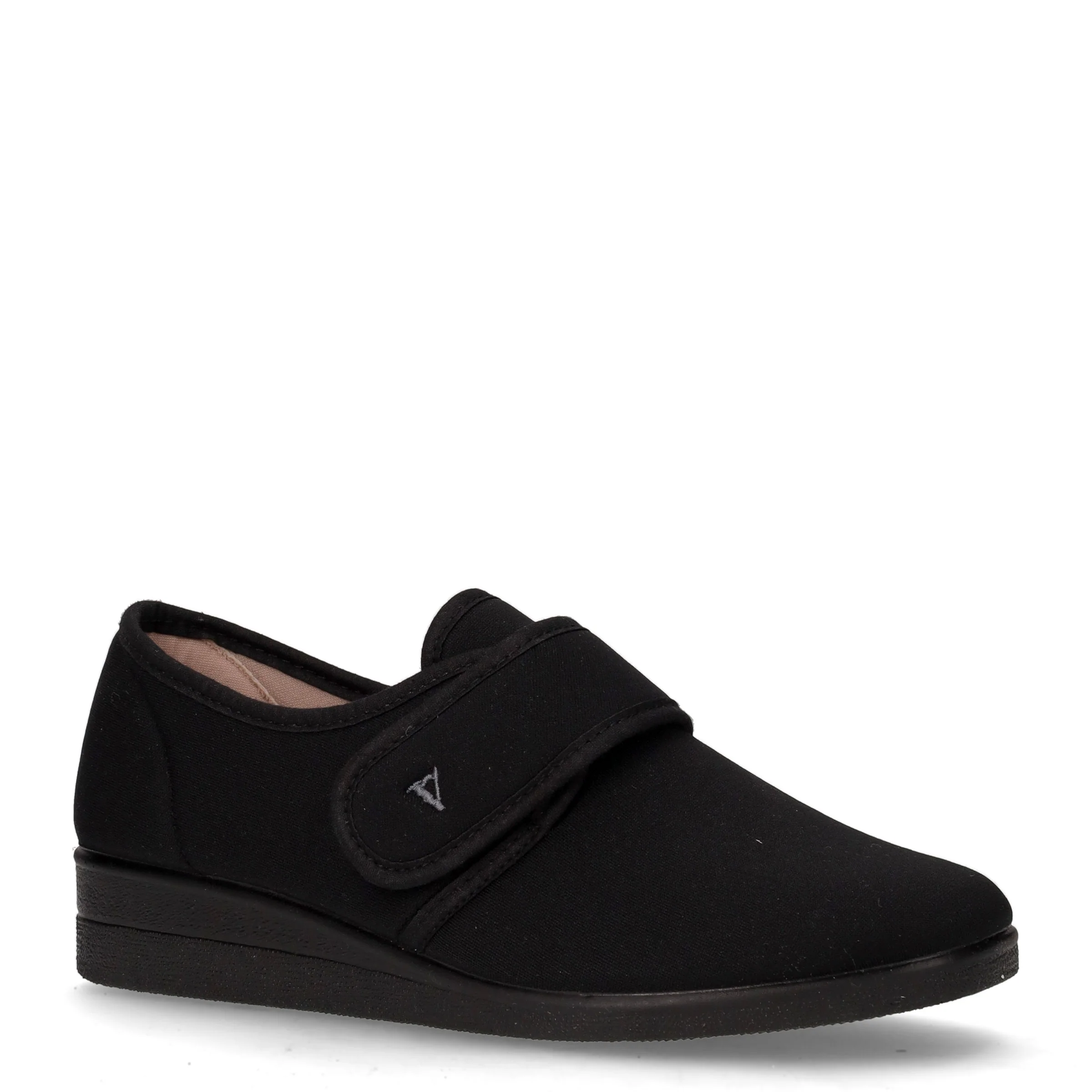 Pantofola in tessuto con strappo nero - Image 2