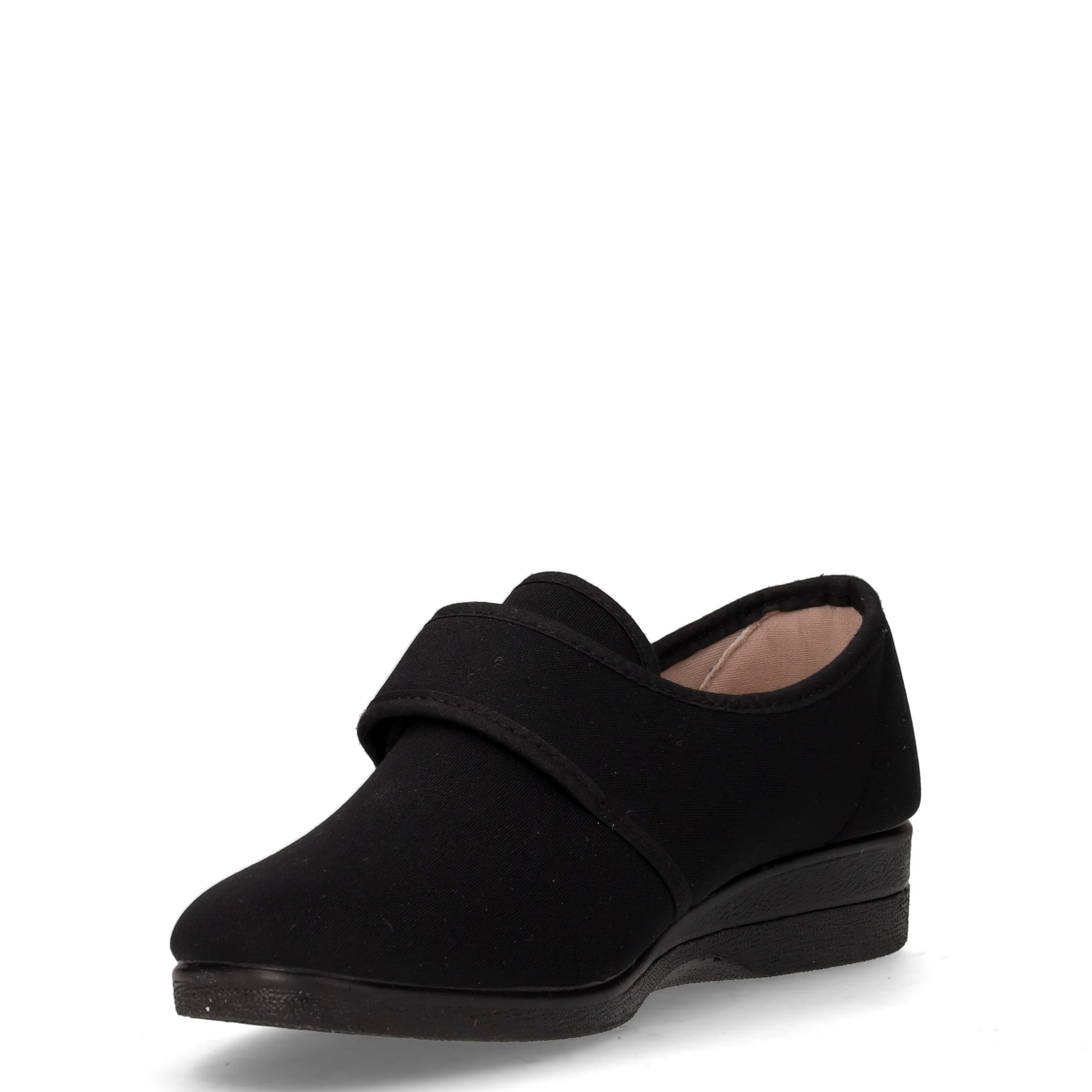 Pantofola in tessuto con strappo nero - Image 3