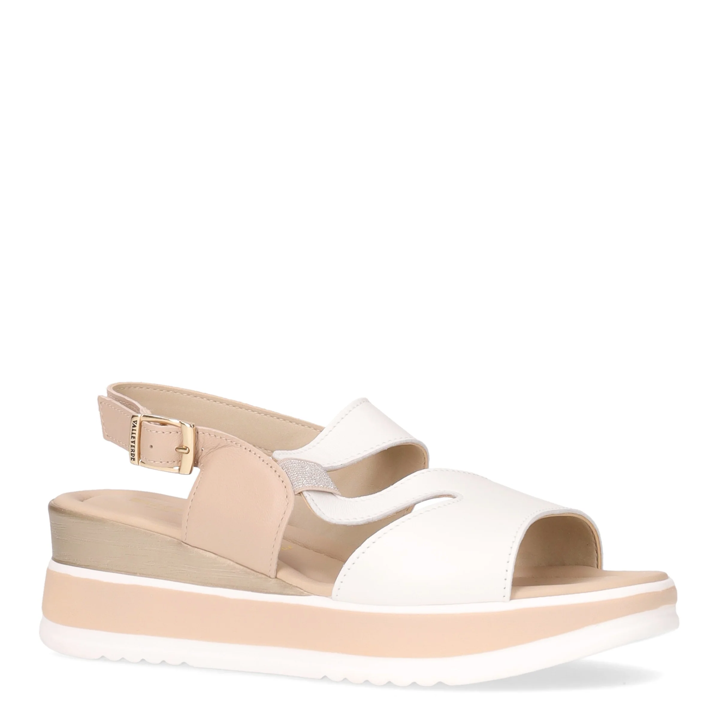 Sandalo con zeppa bianco beige - Image 2