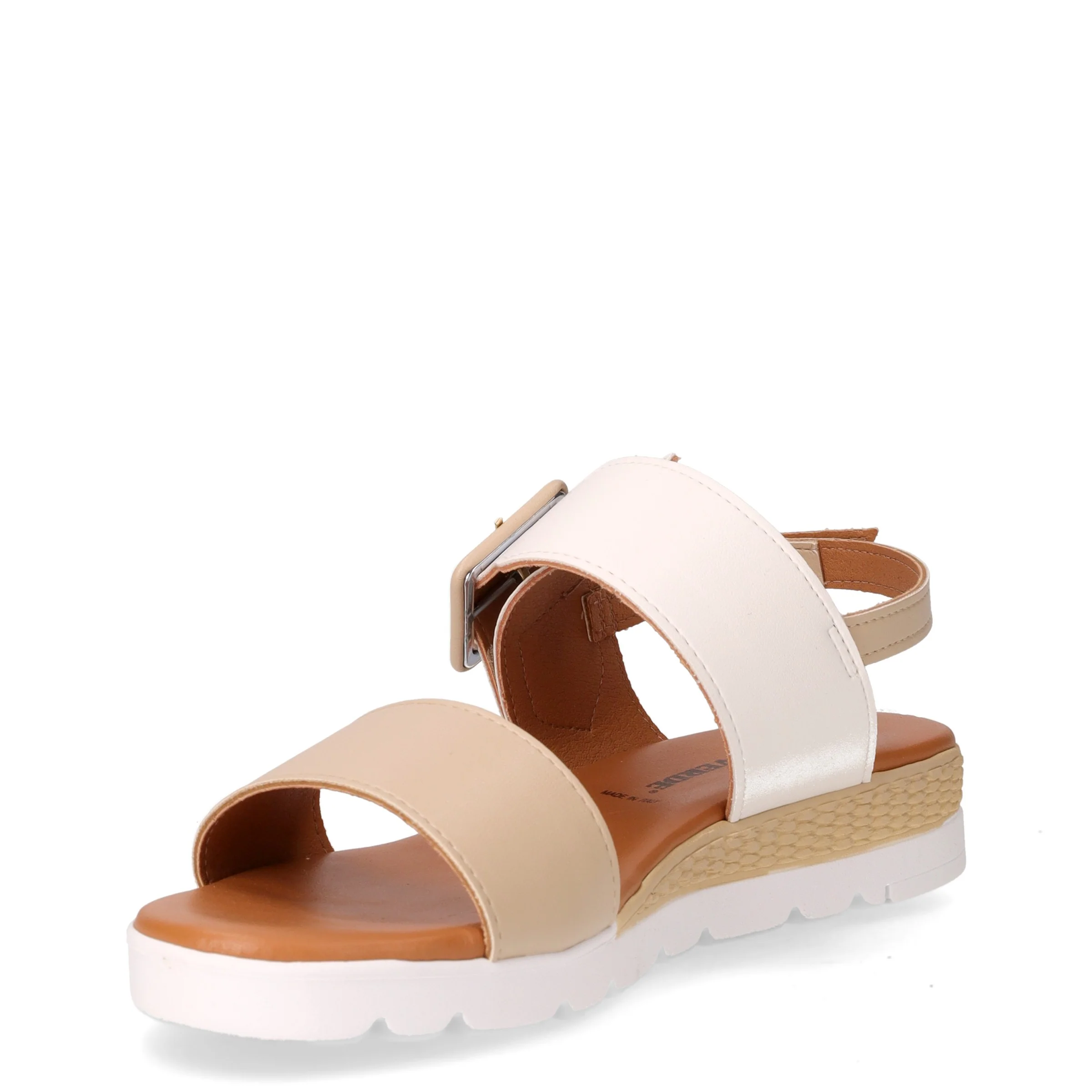 Sandalo in ecopelle beige bianco - Image 3