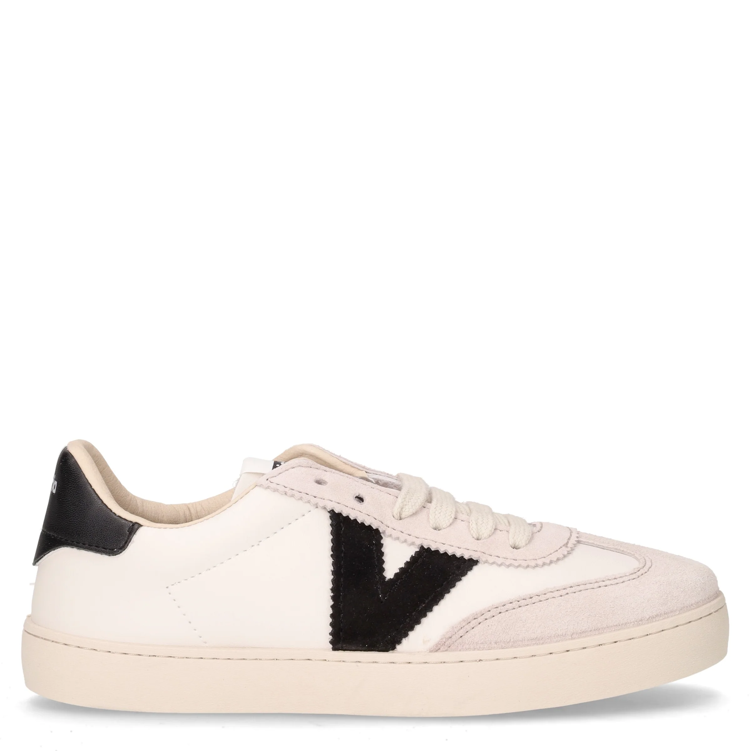 Sneaker in ecopelle e pelle nero bianco