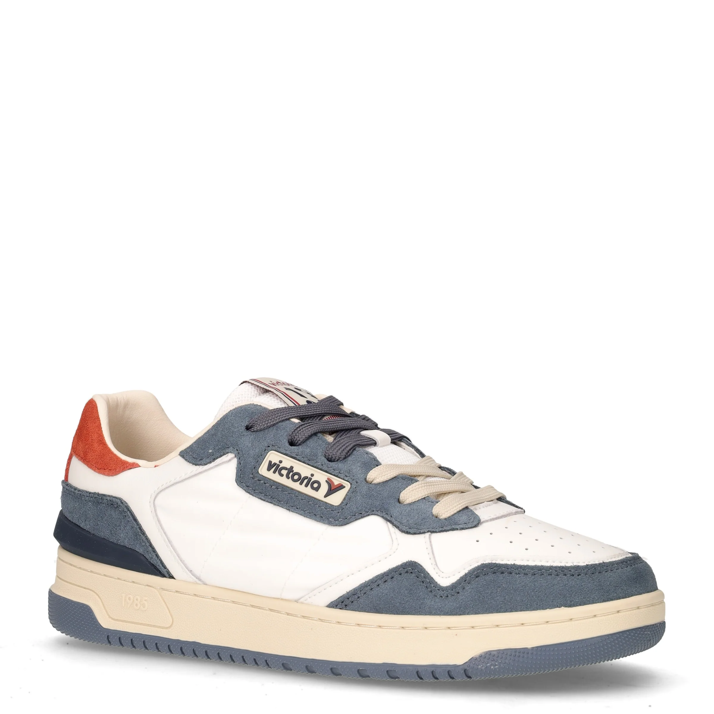 Sneaker in pelle e tessuto marino bianco - Image 2